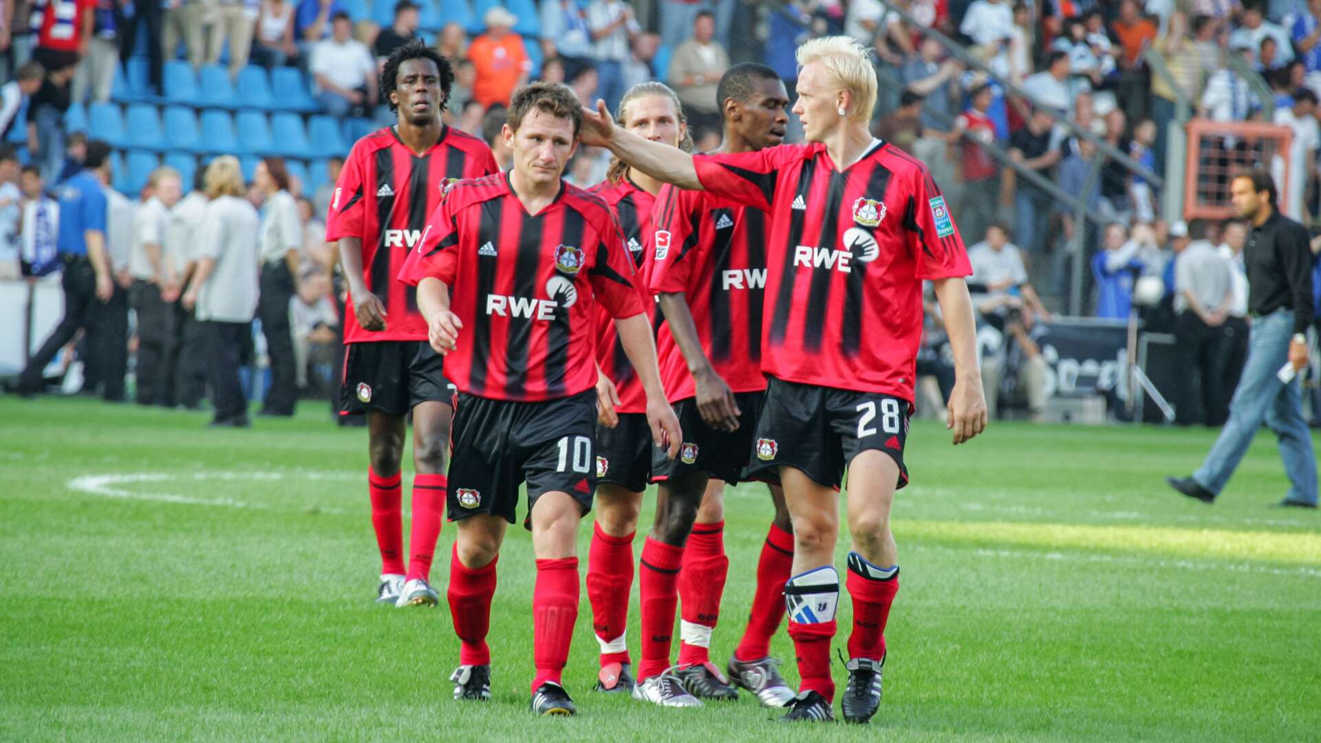 v.l. Roque Junior, Paul Freier, Andrey Voronin, Juan, Carsten Ramelow