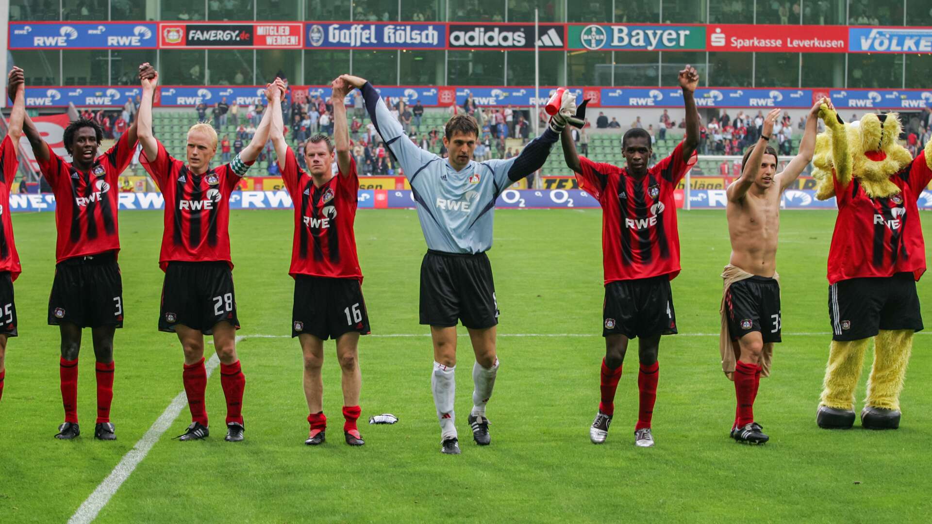 Roque Junior, Carsten Ramelow, Jacek Krzynowek, Hans Jörg Butt, Juan, Diego Placente