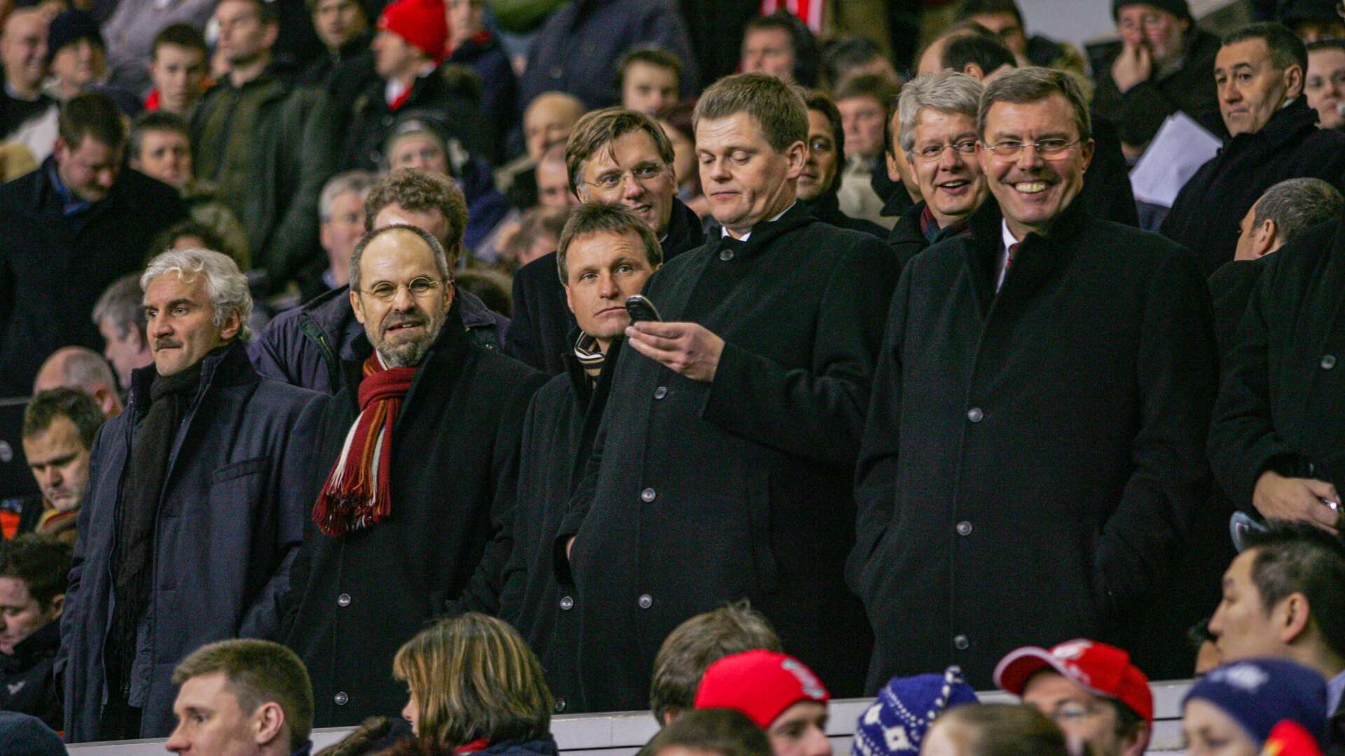 Rudi Völler, Wolfgang Holzhäuser, Michael Reschke, Meinolf Sprink und Klaus Beck