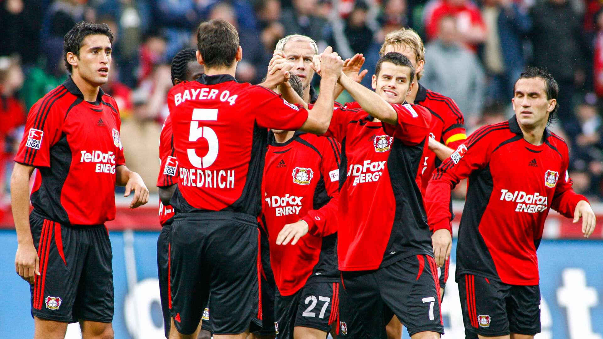 Werkself vor dem Spiel