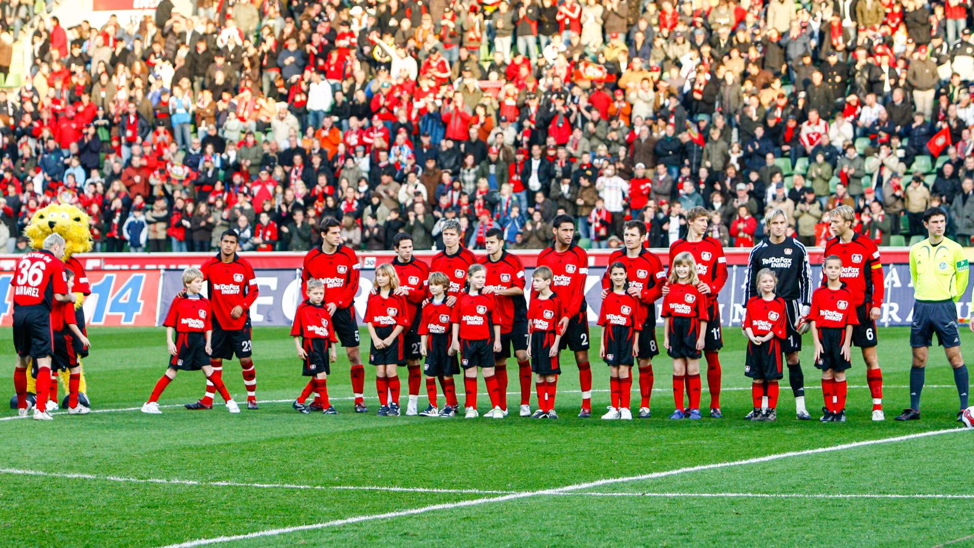 Werkself vor dem Anpfiff