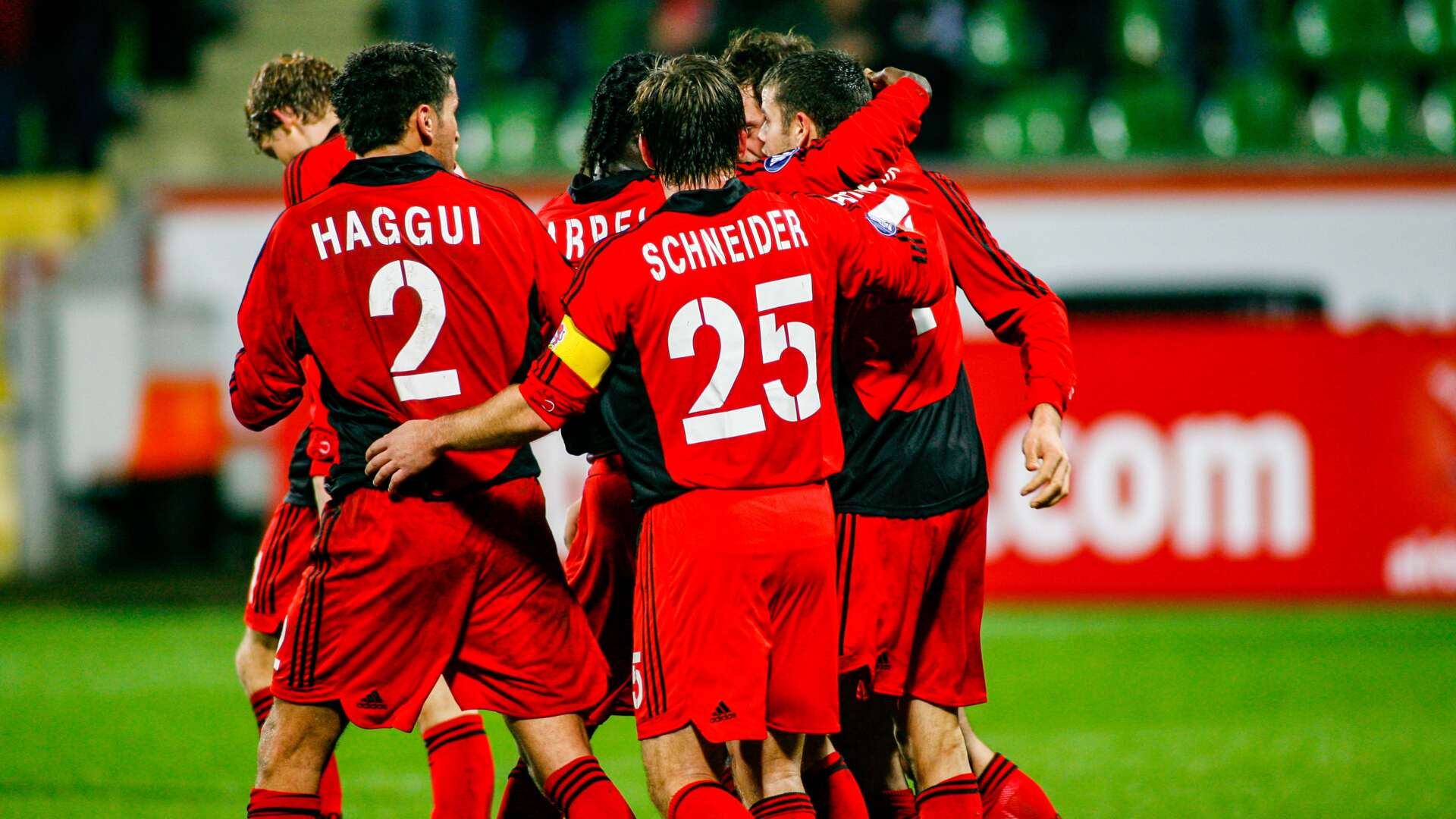 Werkself beim Torjubel