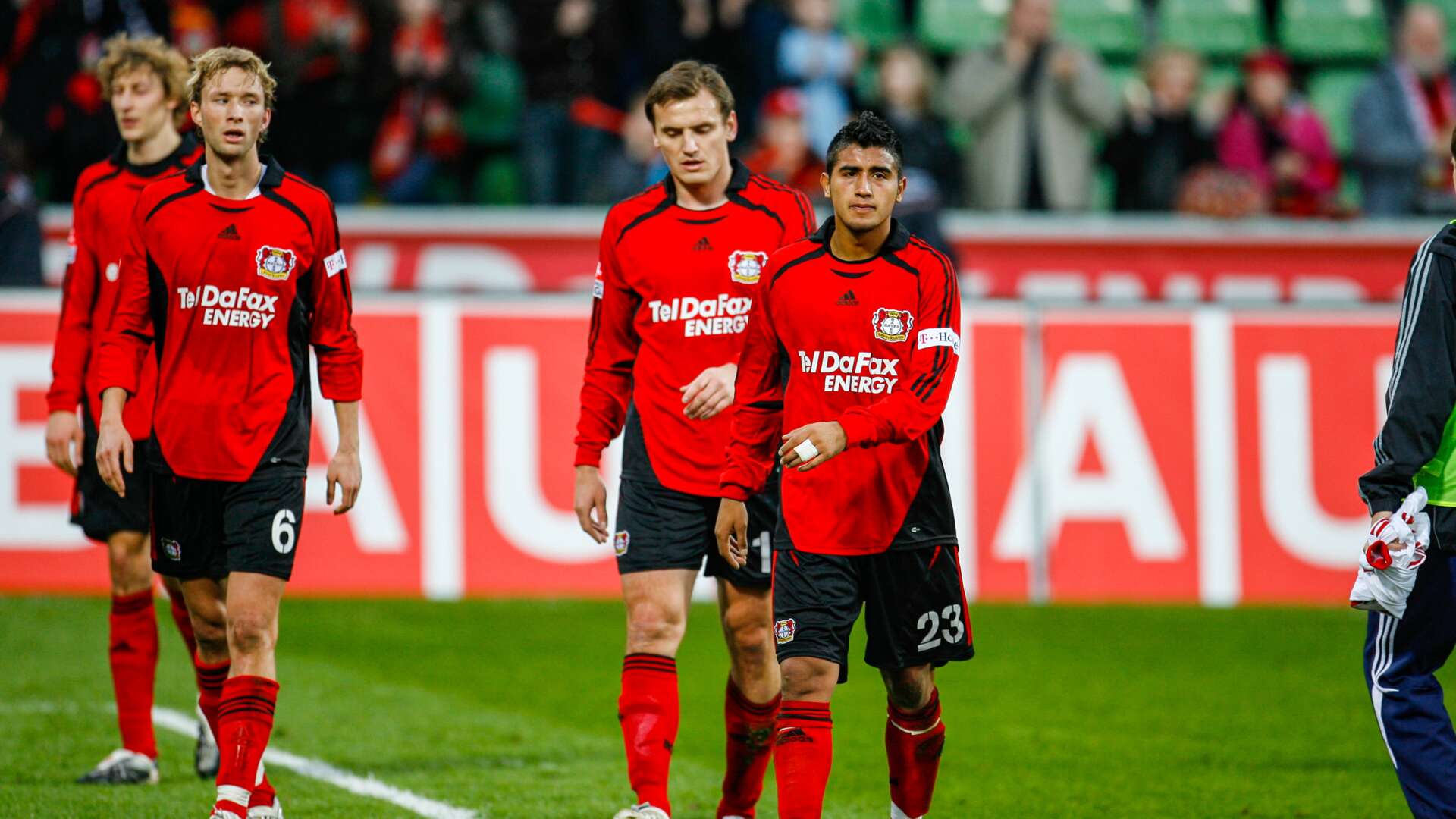 Stefan Kießling, Simon Rolfes, Dmitriy Bulykin und Arturo Vidal