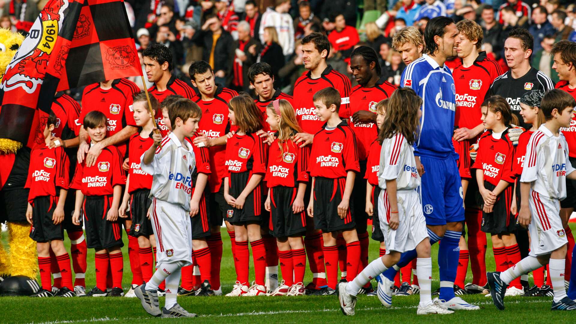 Werkself vor dem Anpfiff