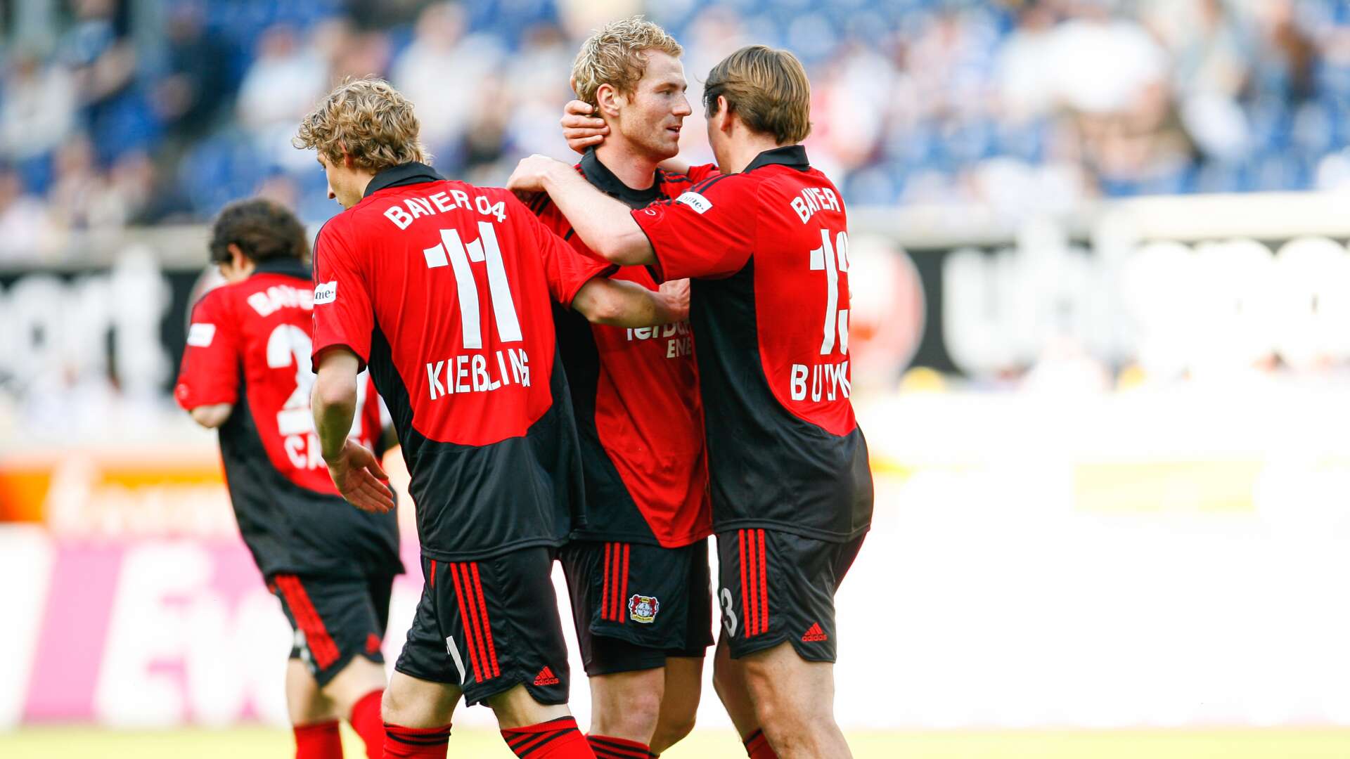 Werkself beim Torjubel