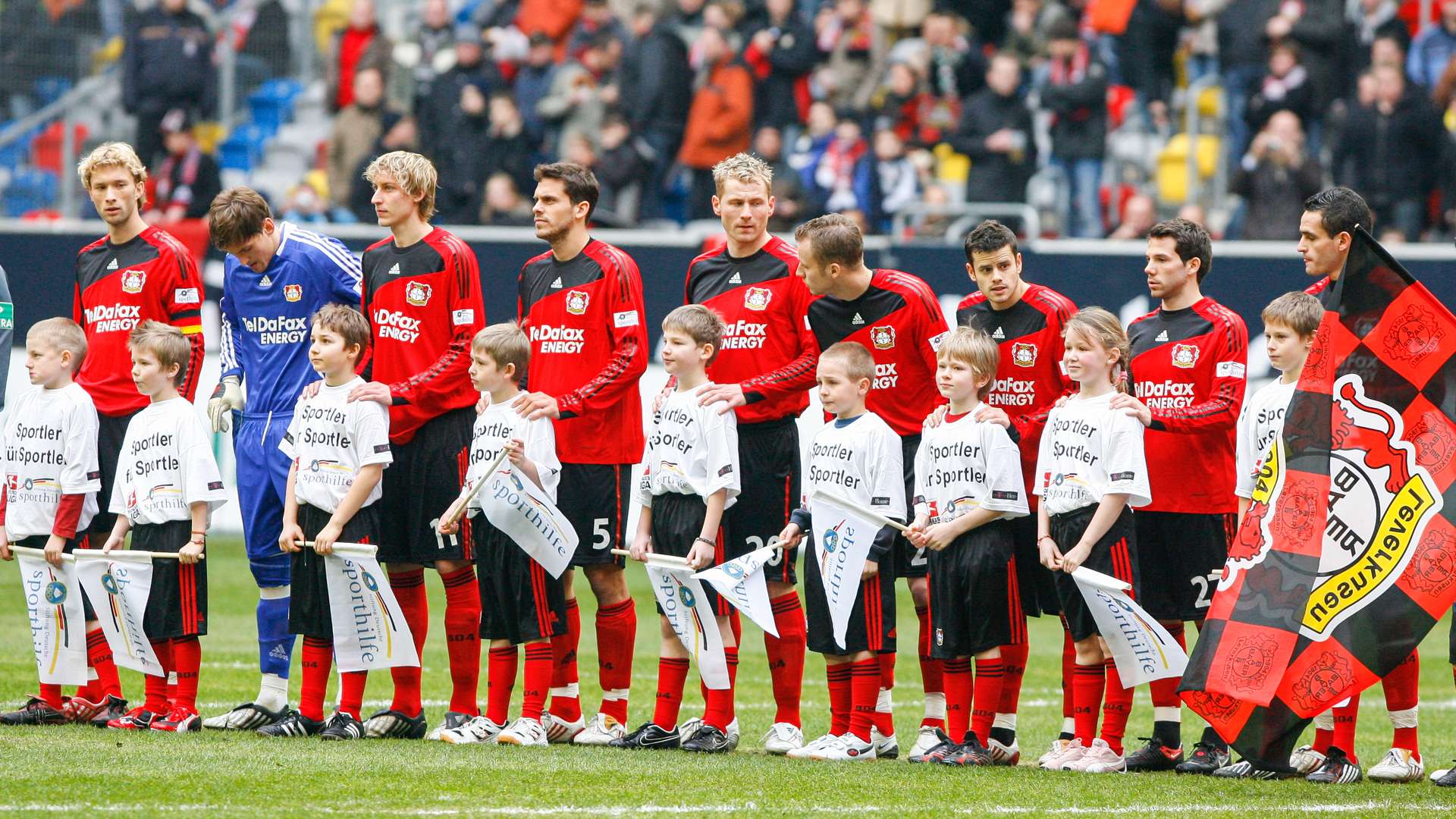 Werkself nach dem Einlaufen