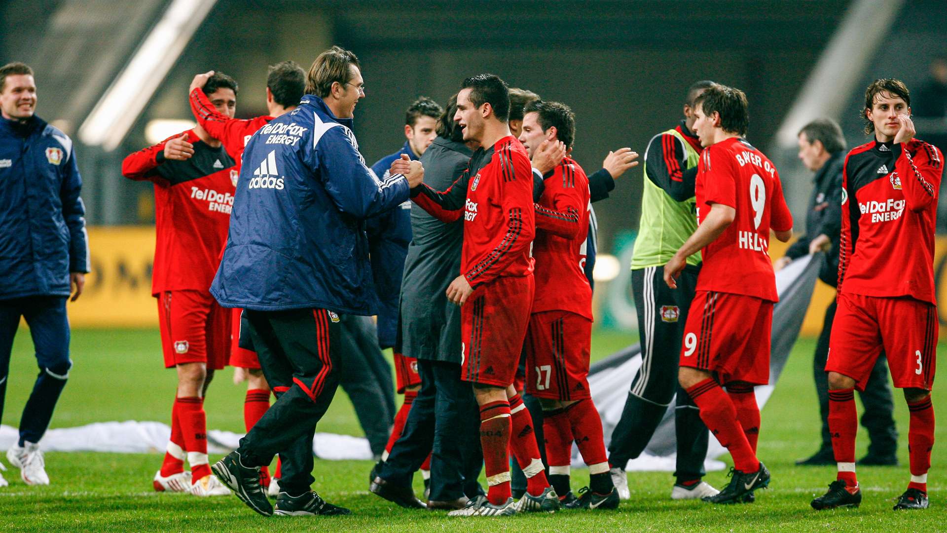 Werkself feiert den Einzug ins Halbfinale
