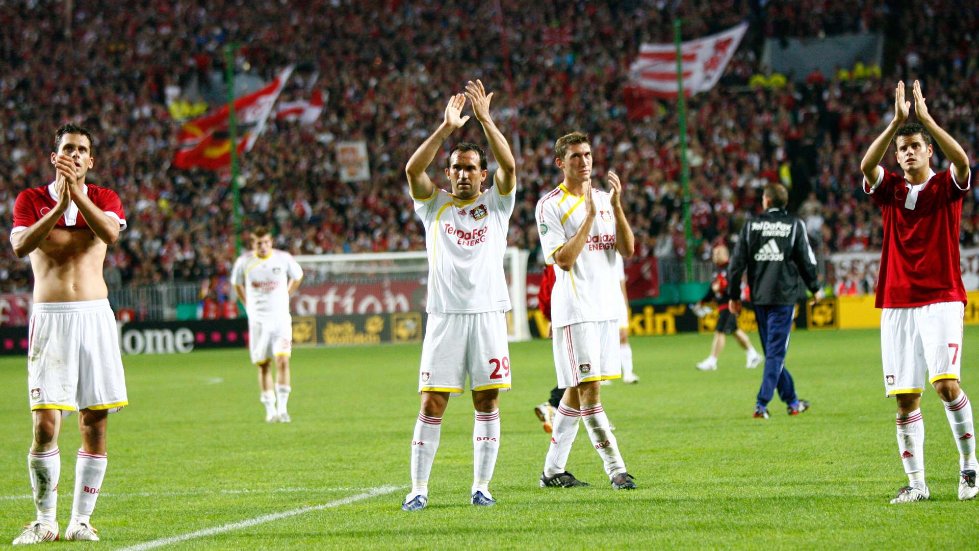 Manuel Friedrich, Theofanis Gekas, Stefan Reinartz und Tranquillo Barnetta