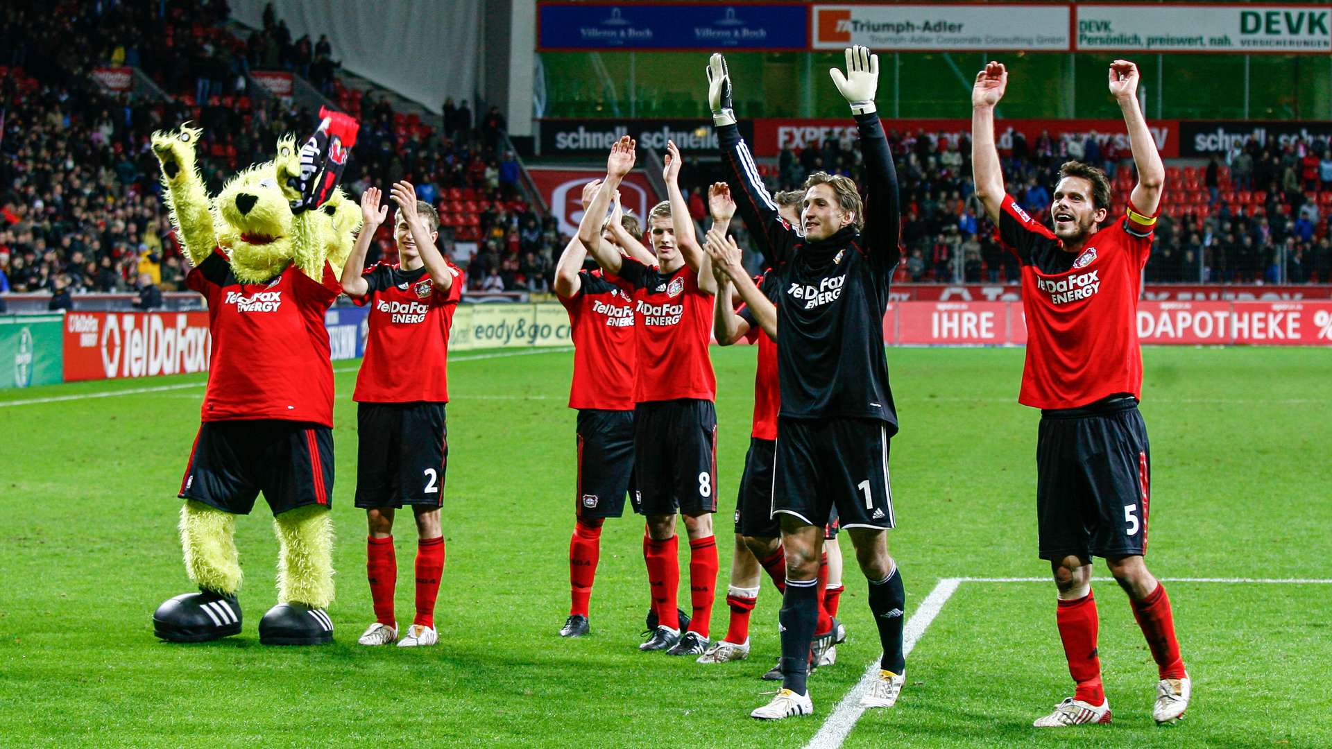 Werkself feiert den Sieg