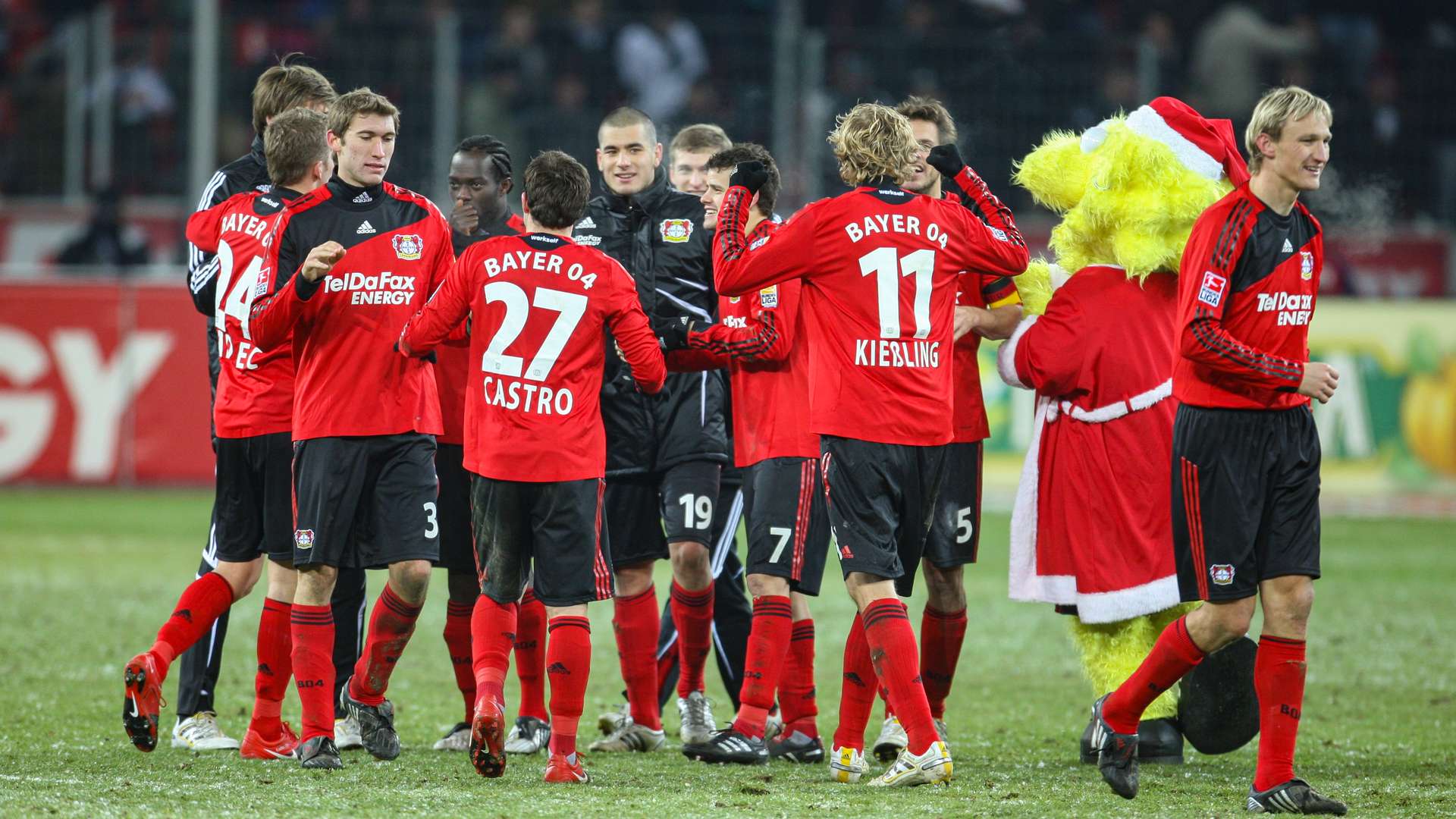 Werkself feiert den Sieg