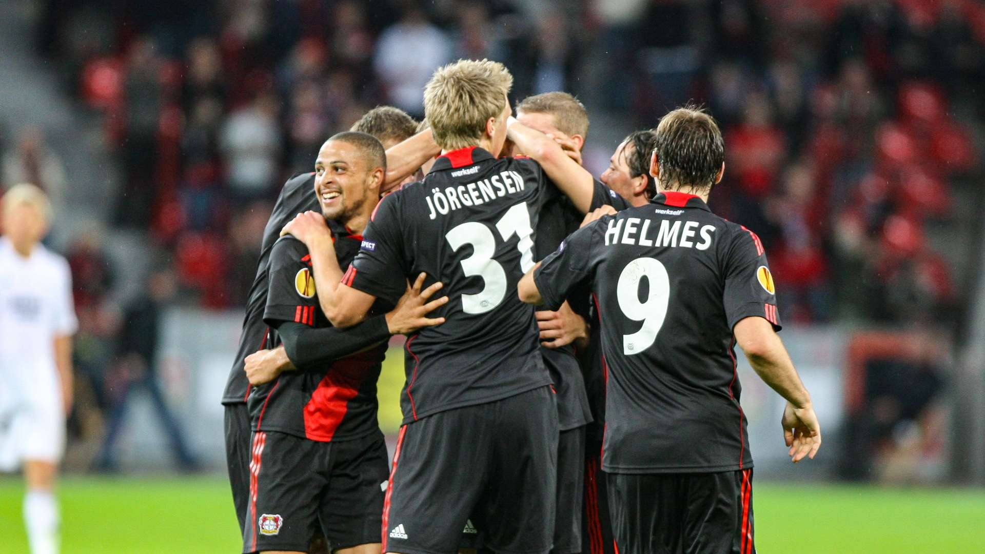 Werkself beim Torjubel