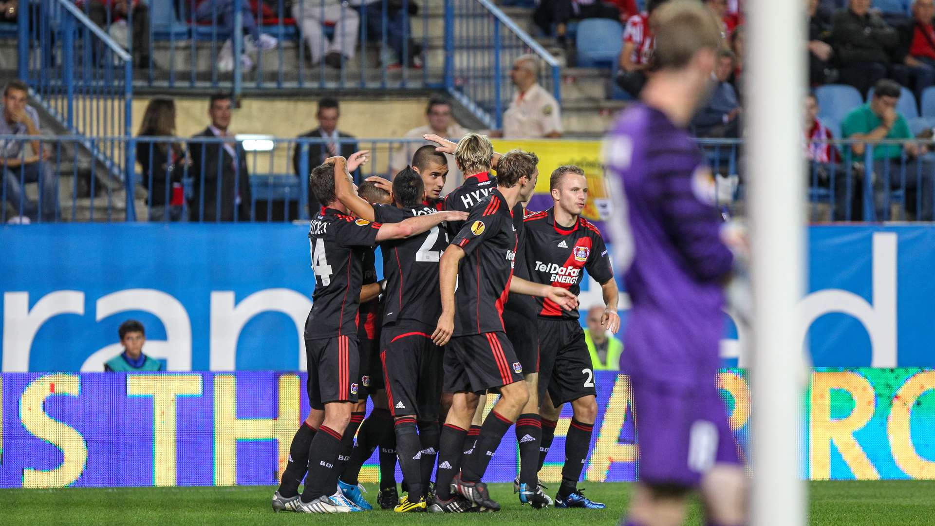 Werkself beim Torjubel