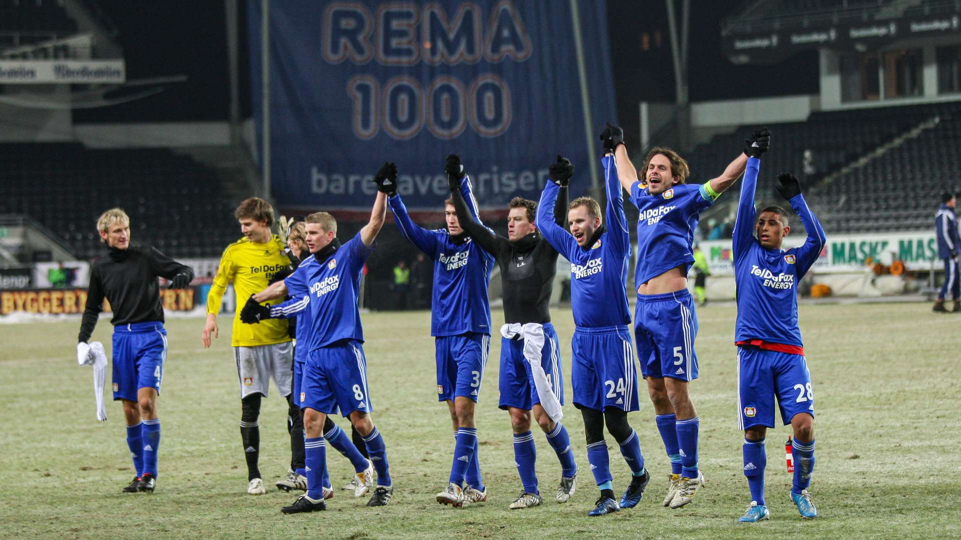 Werkself feiert den Sieg