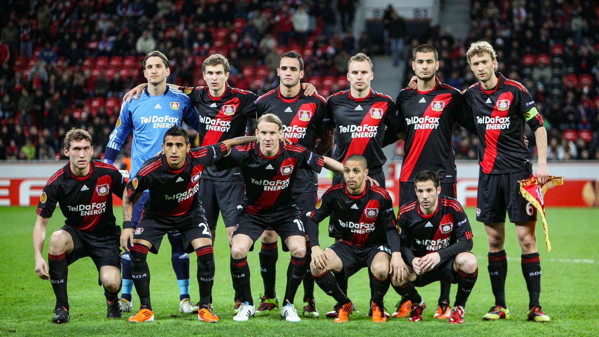 Werkself vor dem Achtelfinalspiel gegen den FC Villarreal