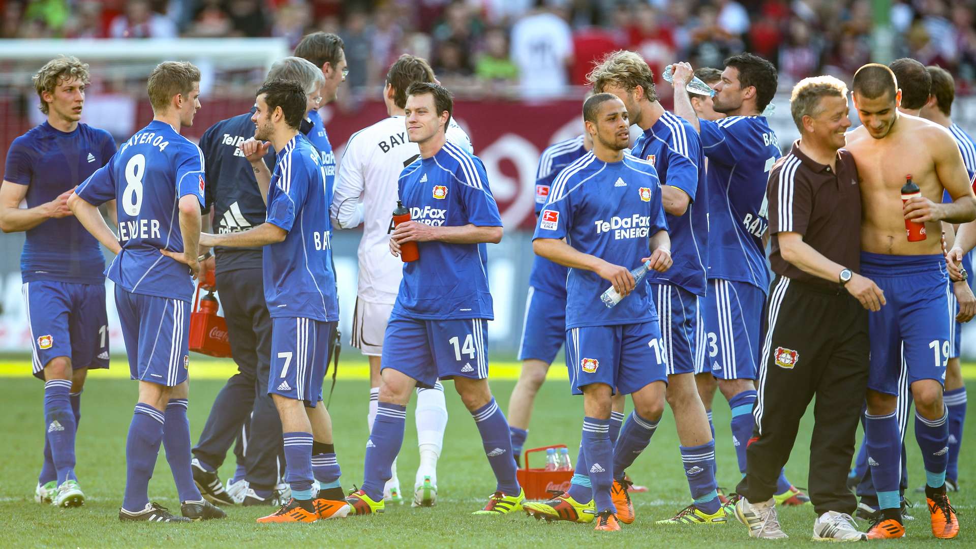 Werkself nach dem Auswärtssieg