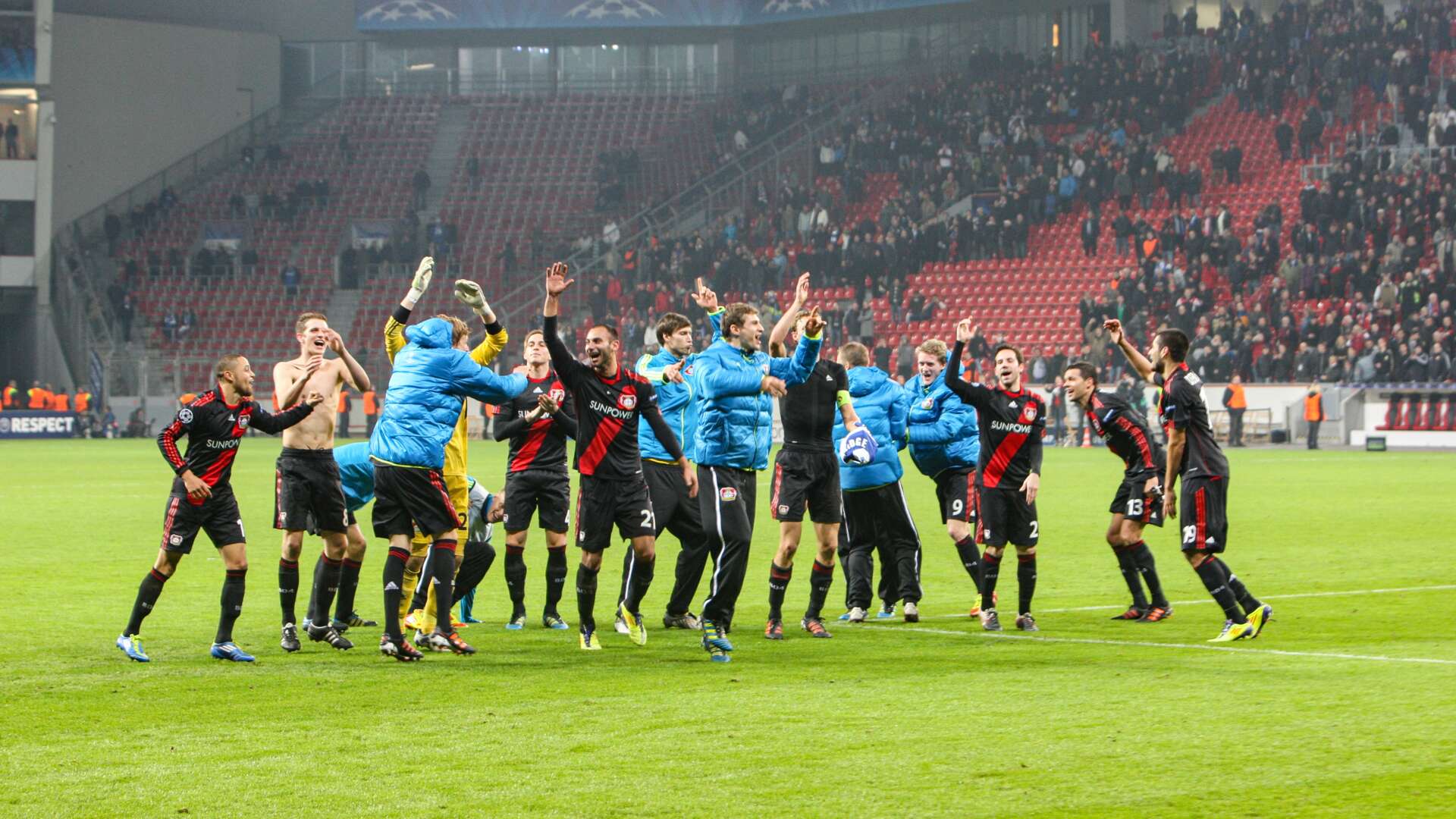 Werkself feiert den Sieg