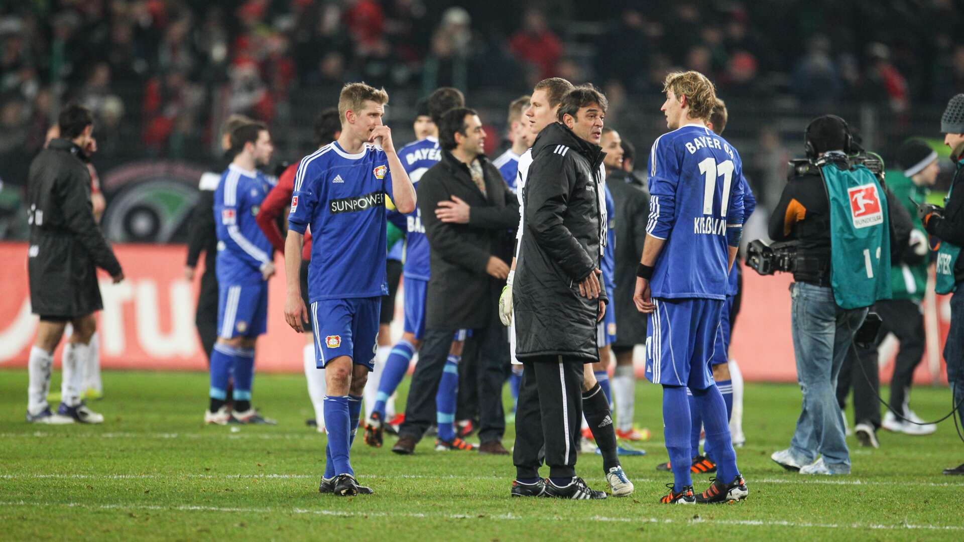 Werkself nach dem Abpfiff