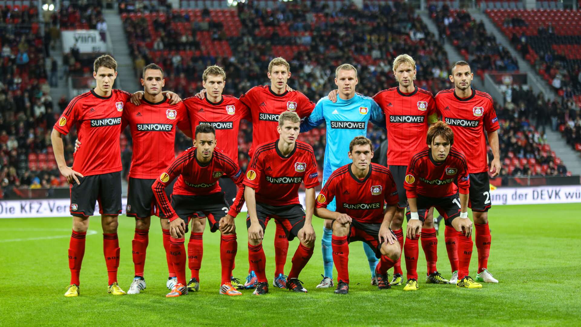 Werkself vor dem Champions League Spiel
