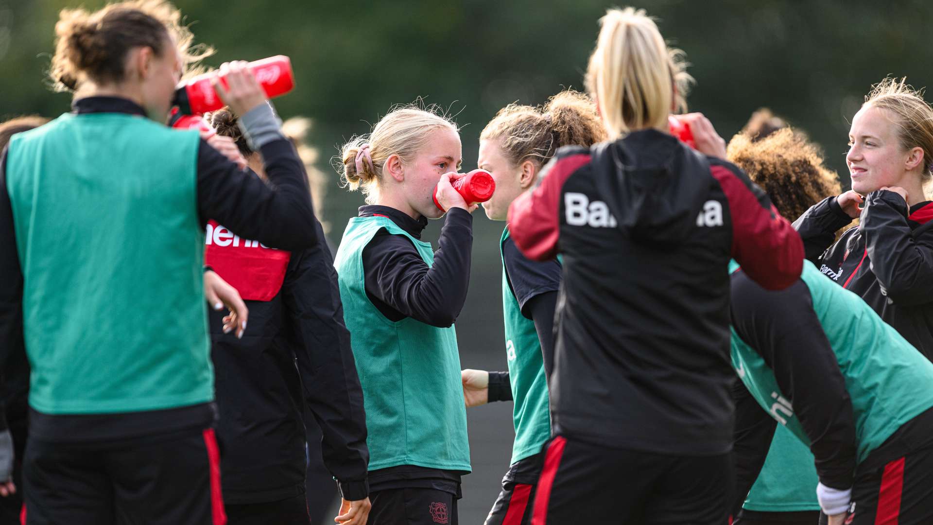 Trinkpause für die Bayer 04-Frauen