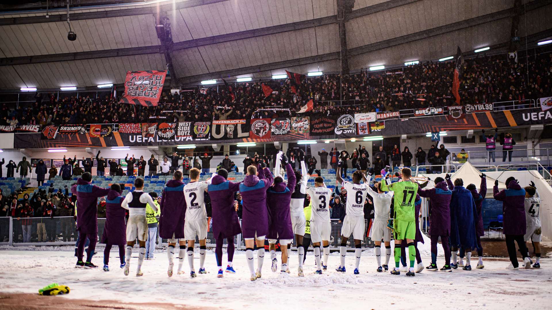 Celebración tras el pitido final