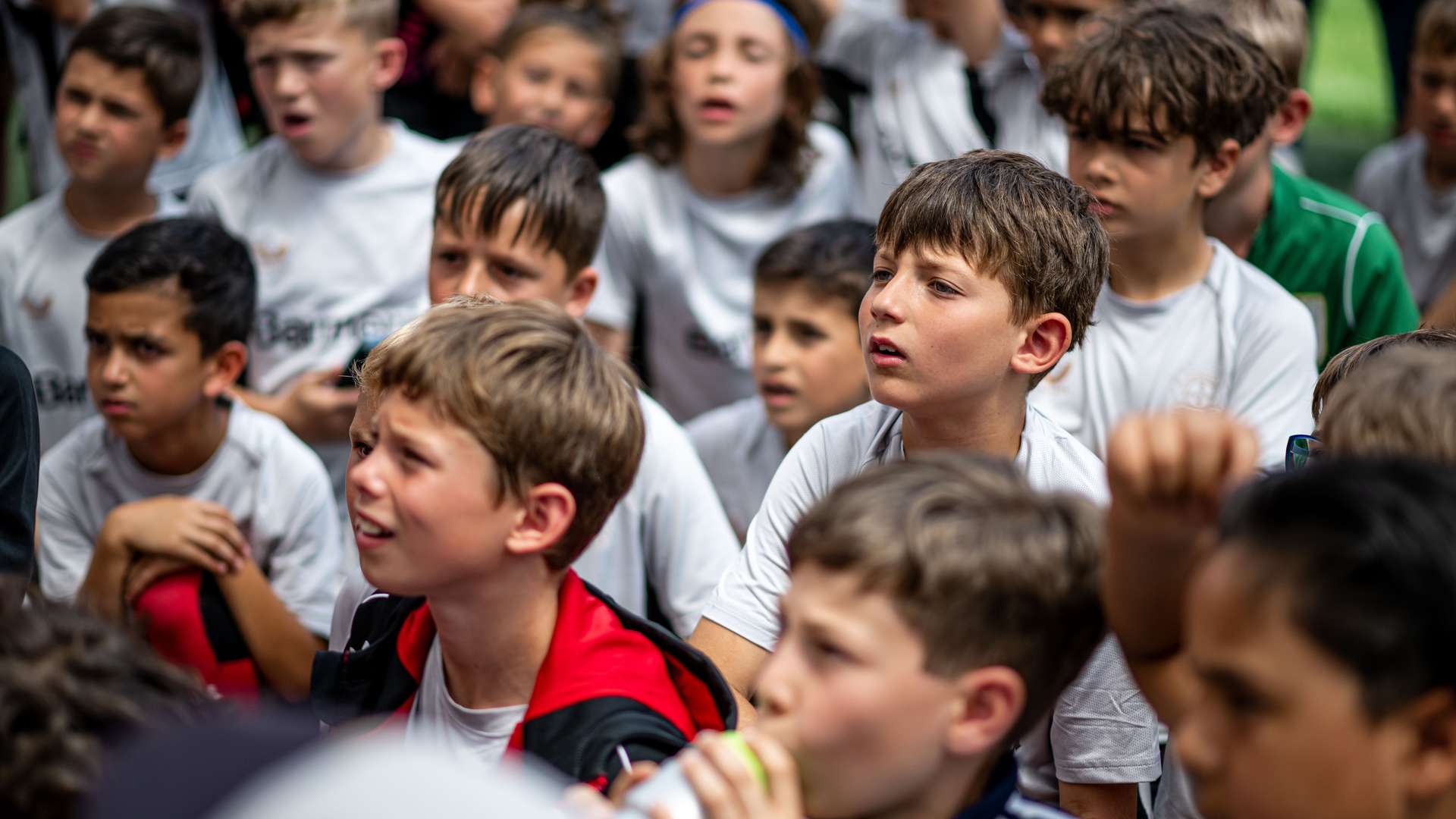 Victor Boniface and Odilon Kossounou at the Bayer 04 Football School