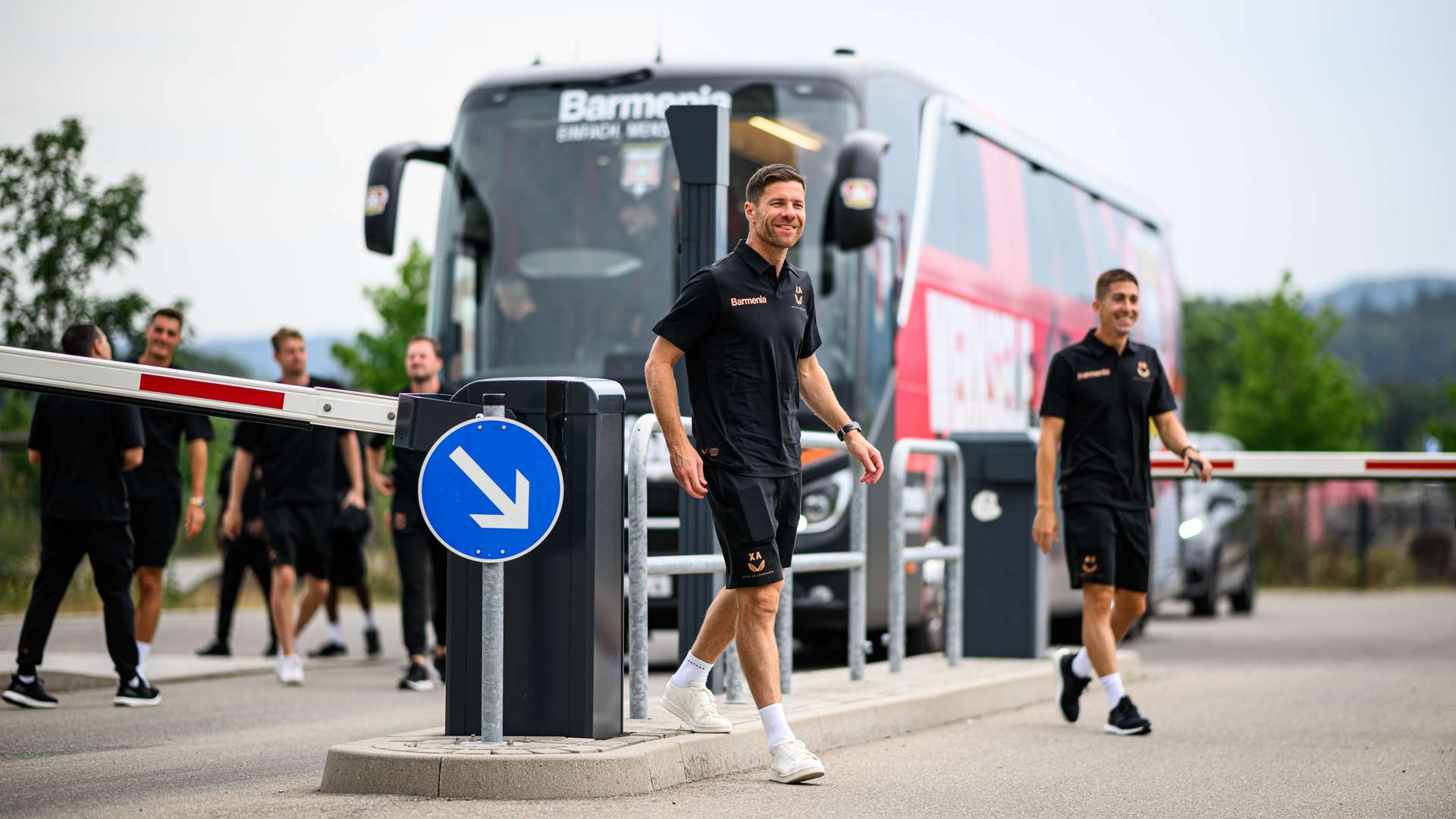 Xabi bei der Ankunft