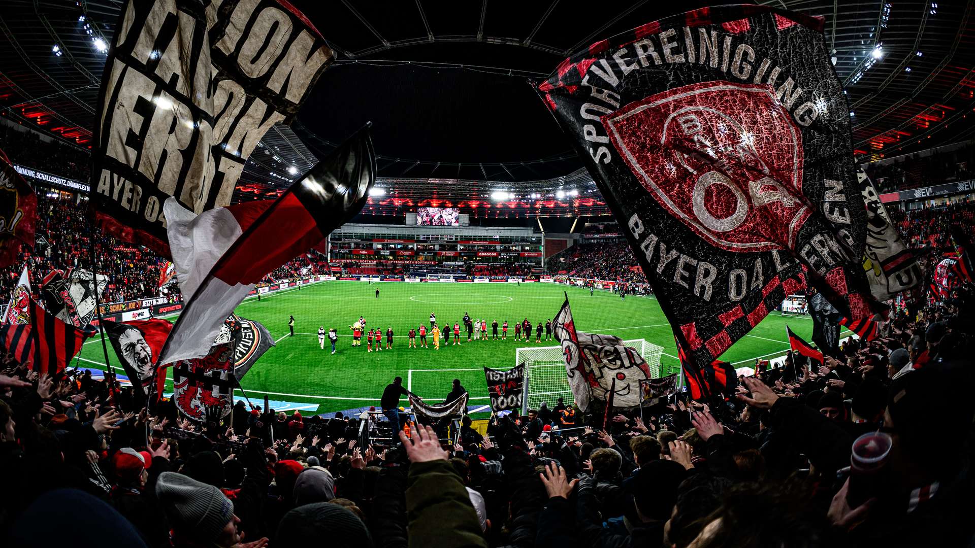 Fans in der BayArena