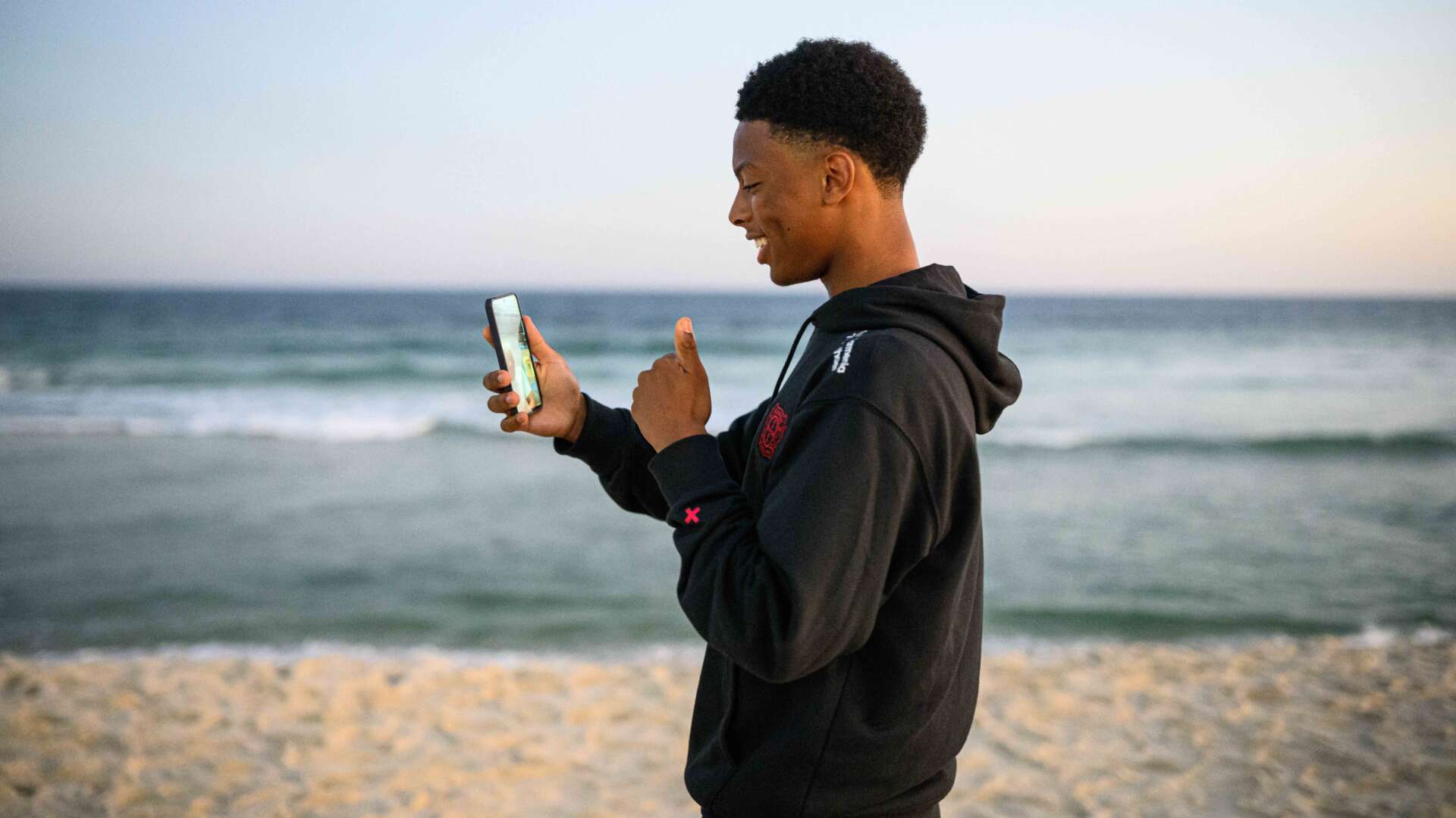 Nachwuchsspieler am Strand