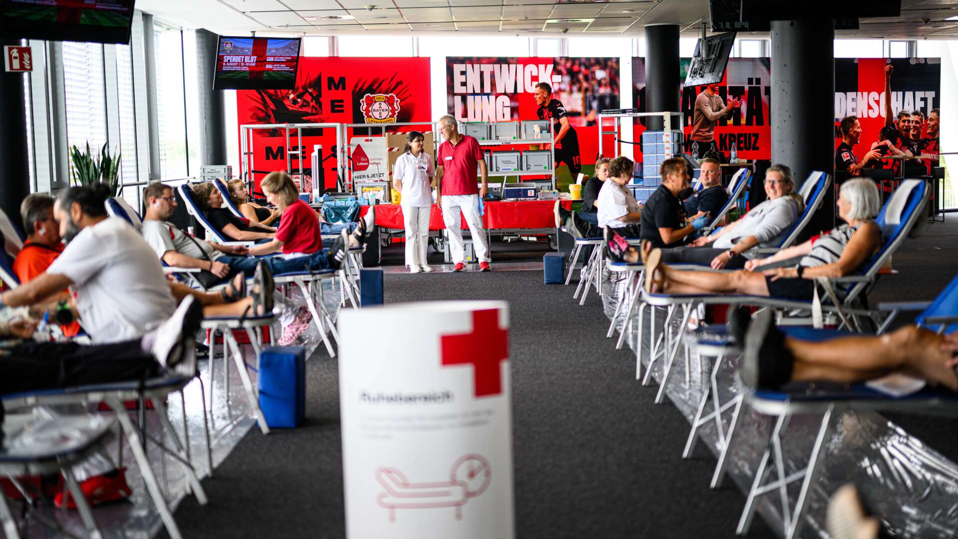Blutspende in der BayArena