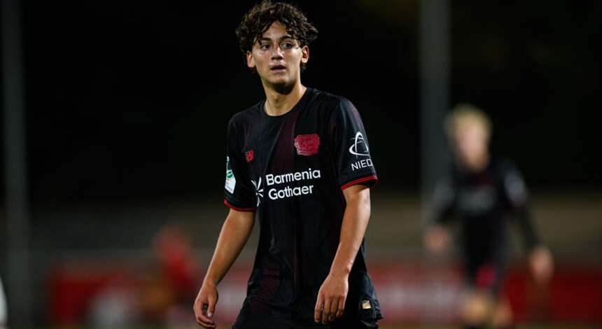 Yehor Koshchii erzielte den einzigen Leverkusener Treffer beim 1:3 gegen den 1. FSV Mainz 05.