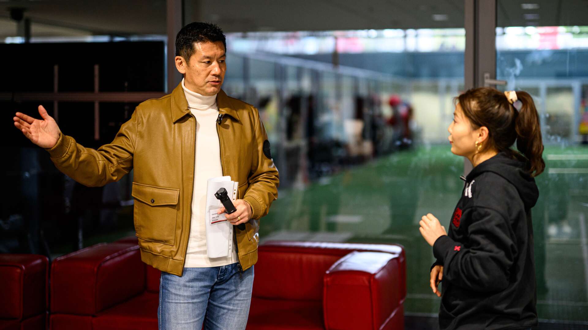 Chen Yang and Shen Menglu in der BayArena