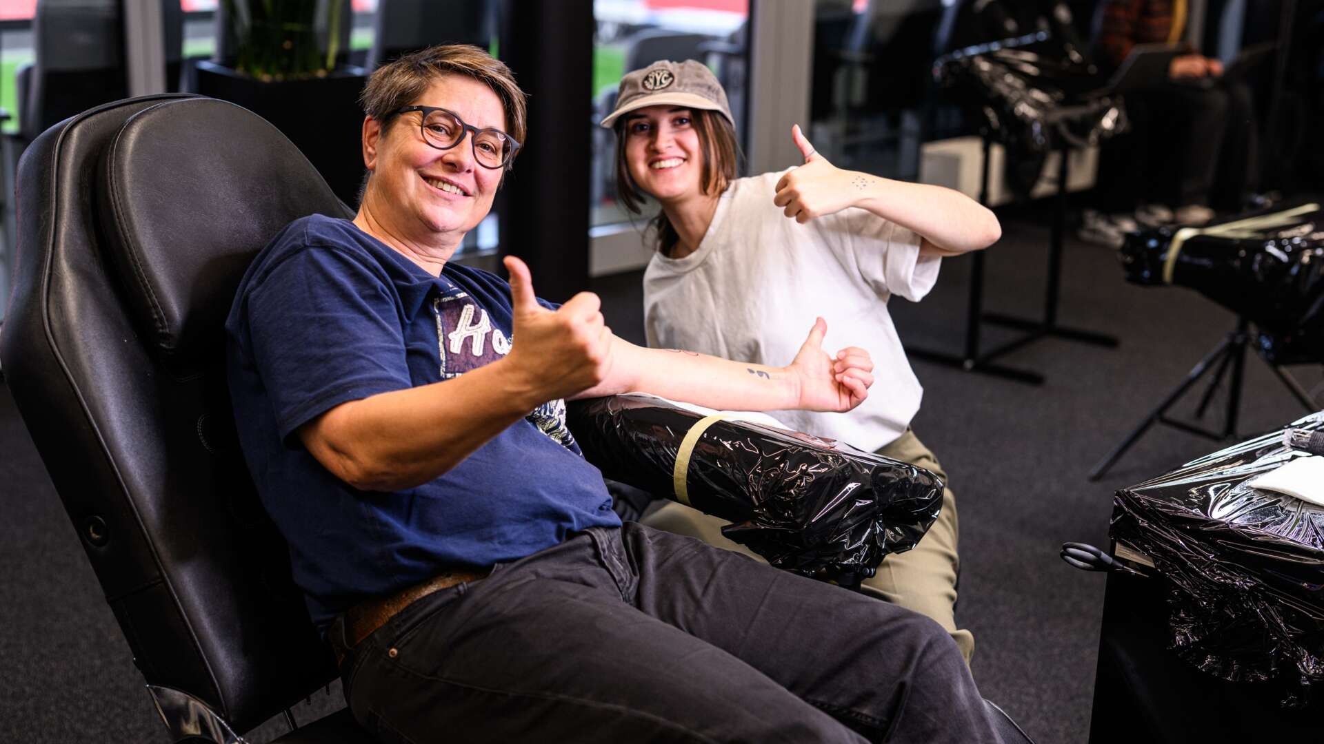 Tattoo-Aktion im Rahmen der Bayer 04-Gesundheitswochen