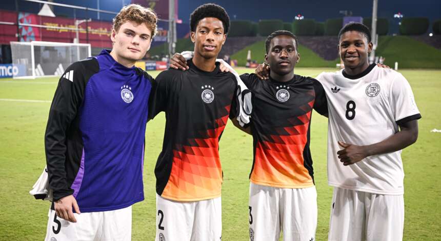 Ben Hawighorst, Nebe Domnic, Osman Turay und Jeremiah Mensah