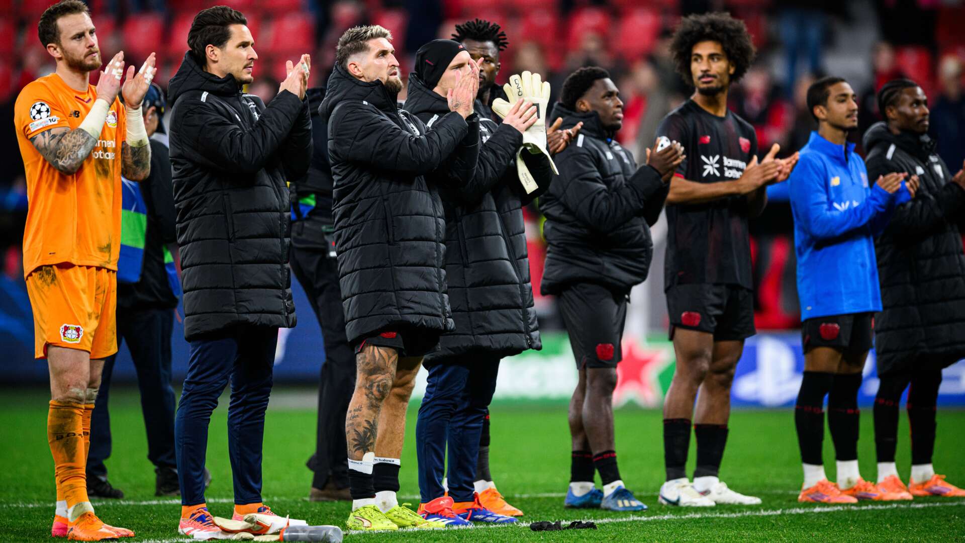 Werkself nach dem Spiel