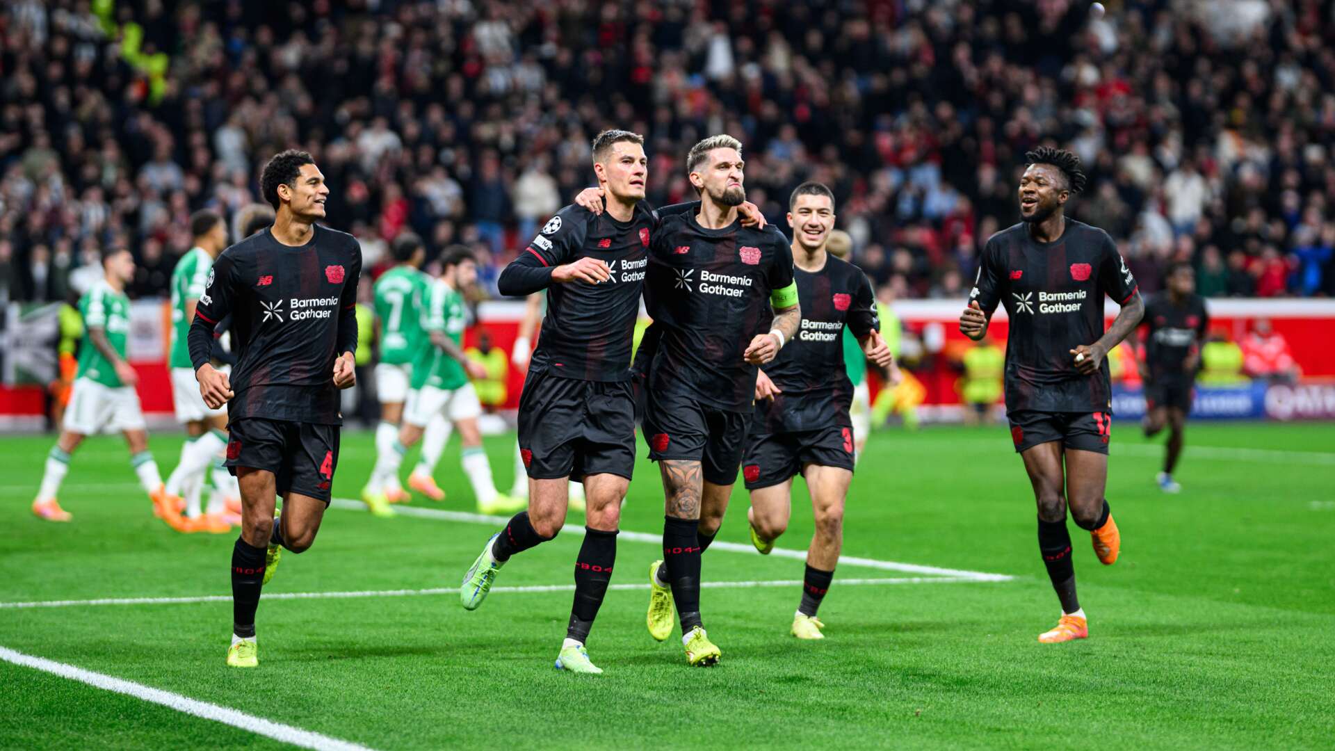 Bayer 04 beim Torjubel