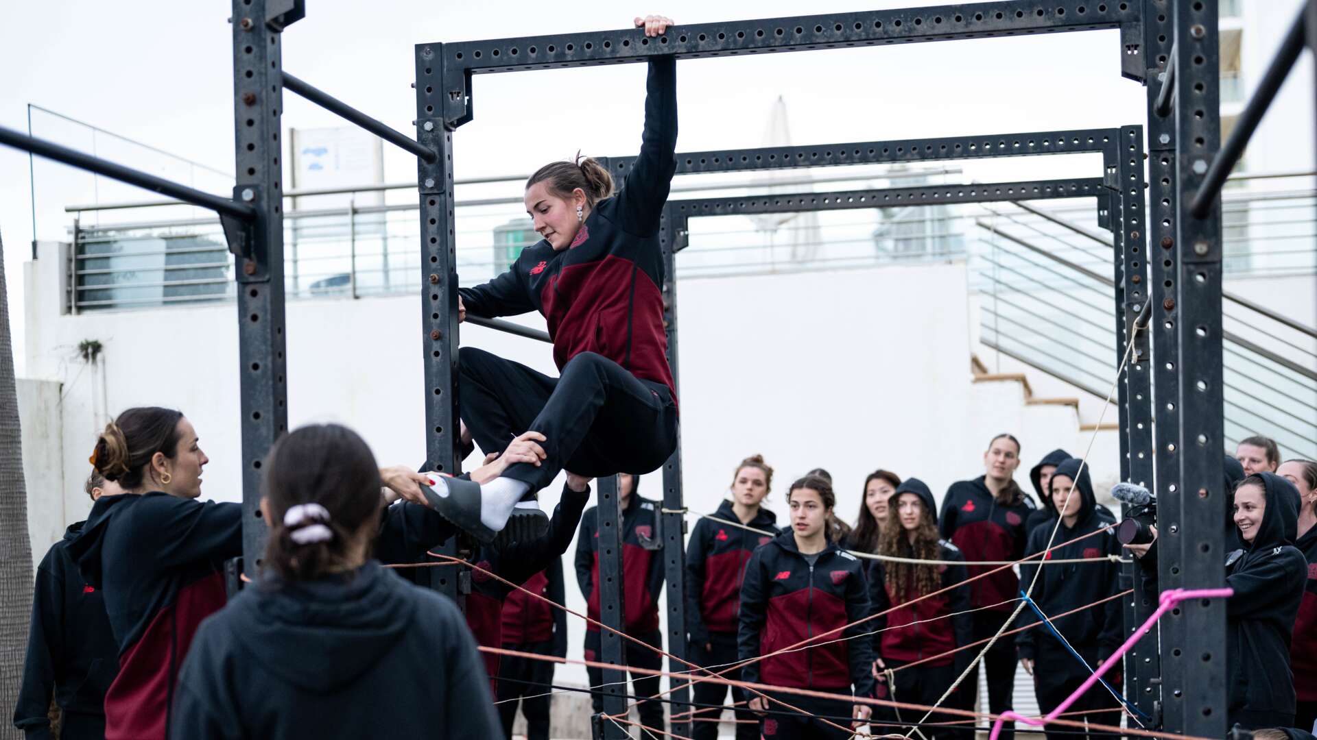 Carlotta Wamser beim Teambuilding