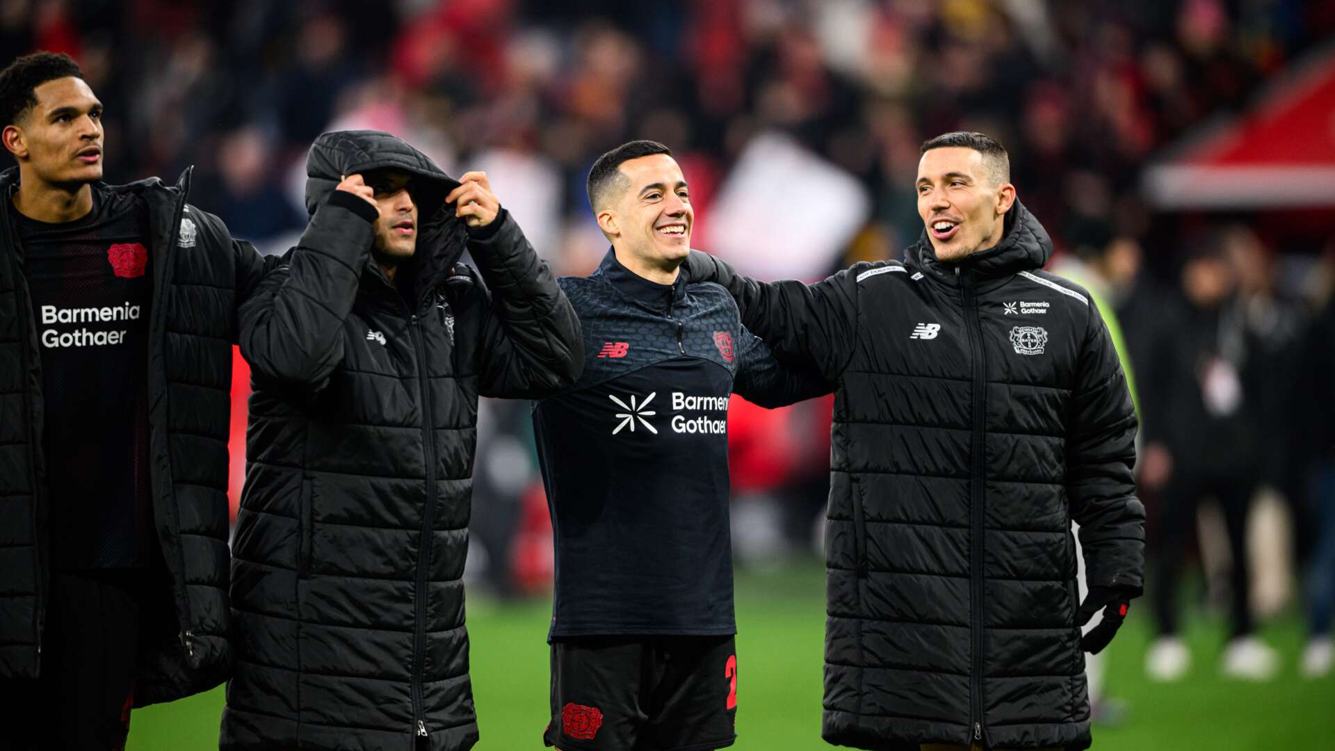 Jarell Quansah, Exequiel Palacios, Lucas Vázquez und Alejandro Grimaldo