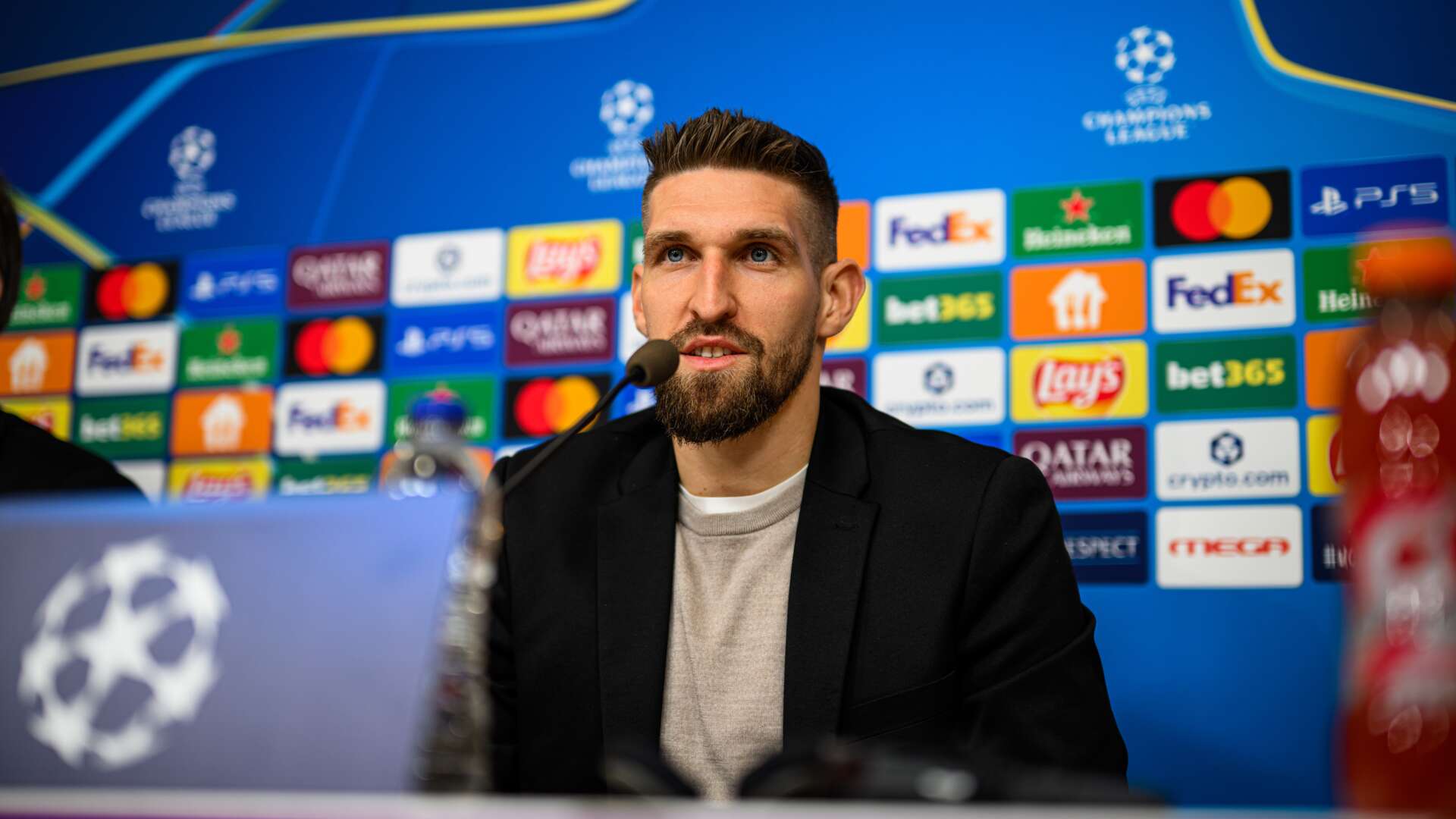 Andrich at the press conference