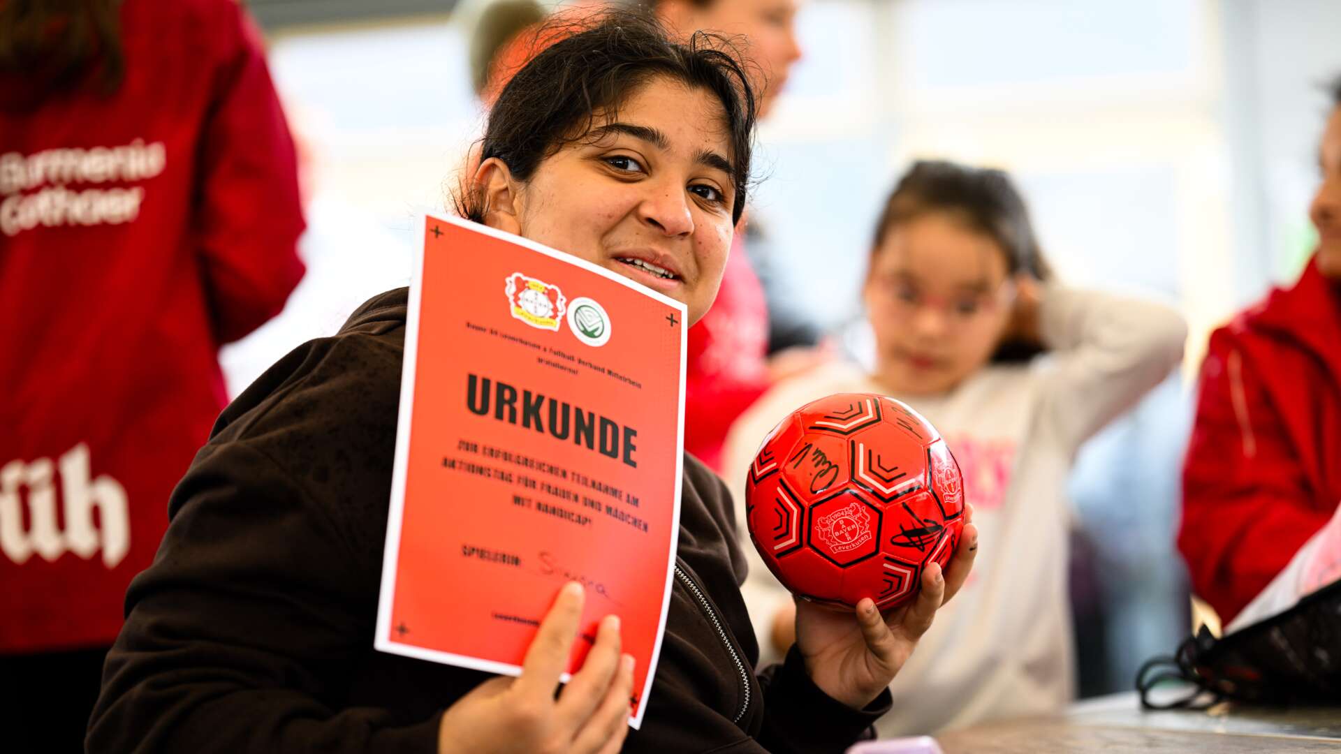 Urkunde für eine Teilnehmerin