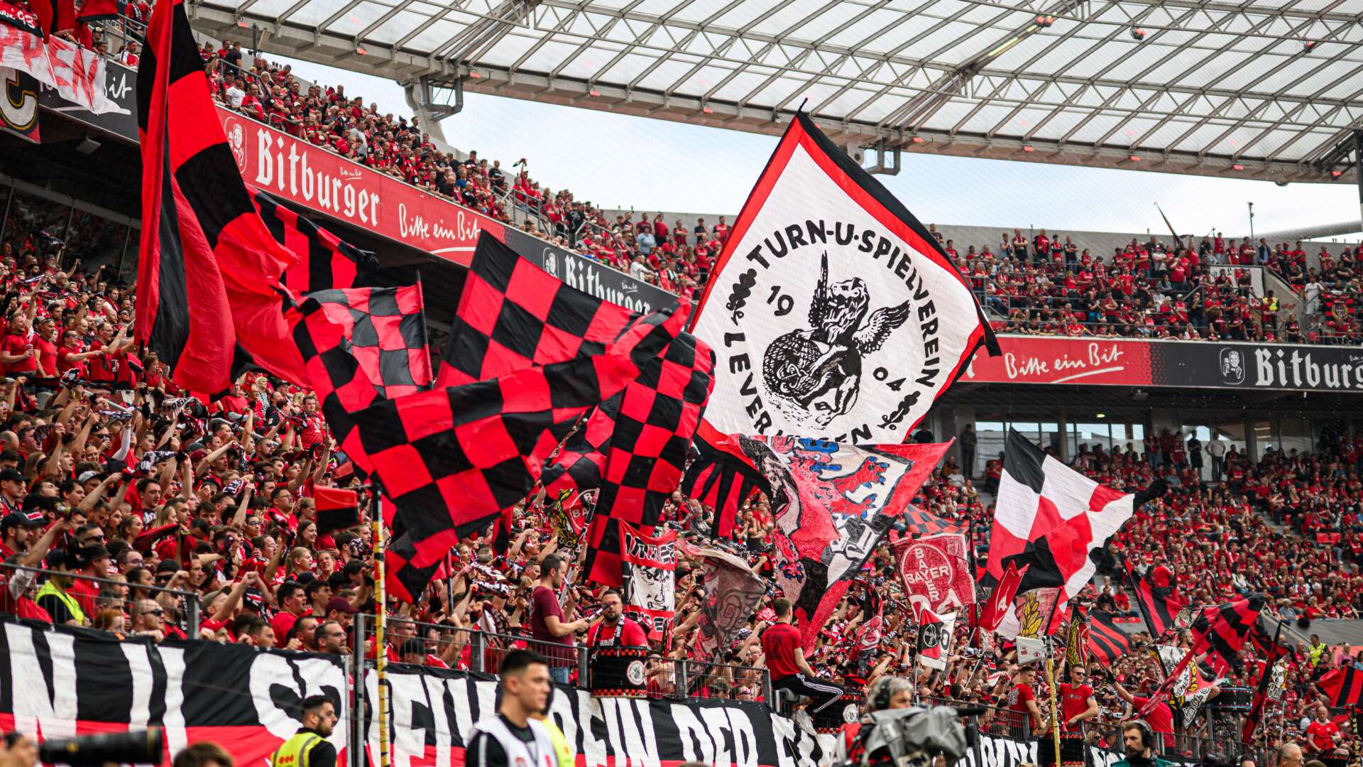 Fans in der BayArena