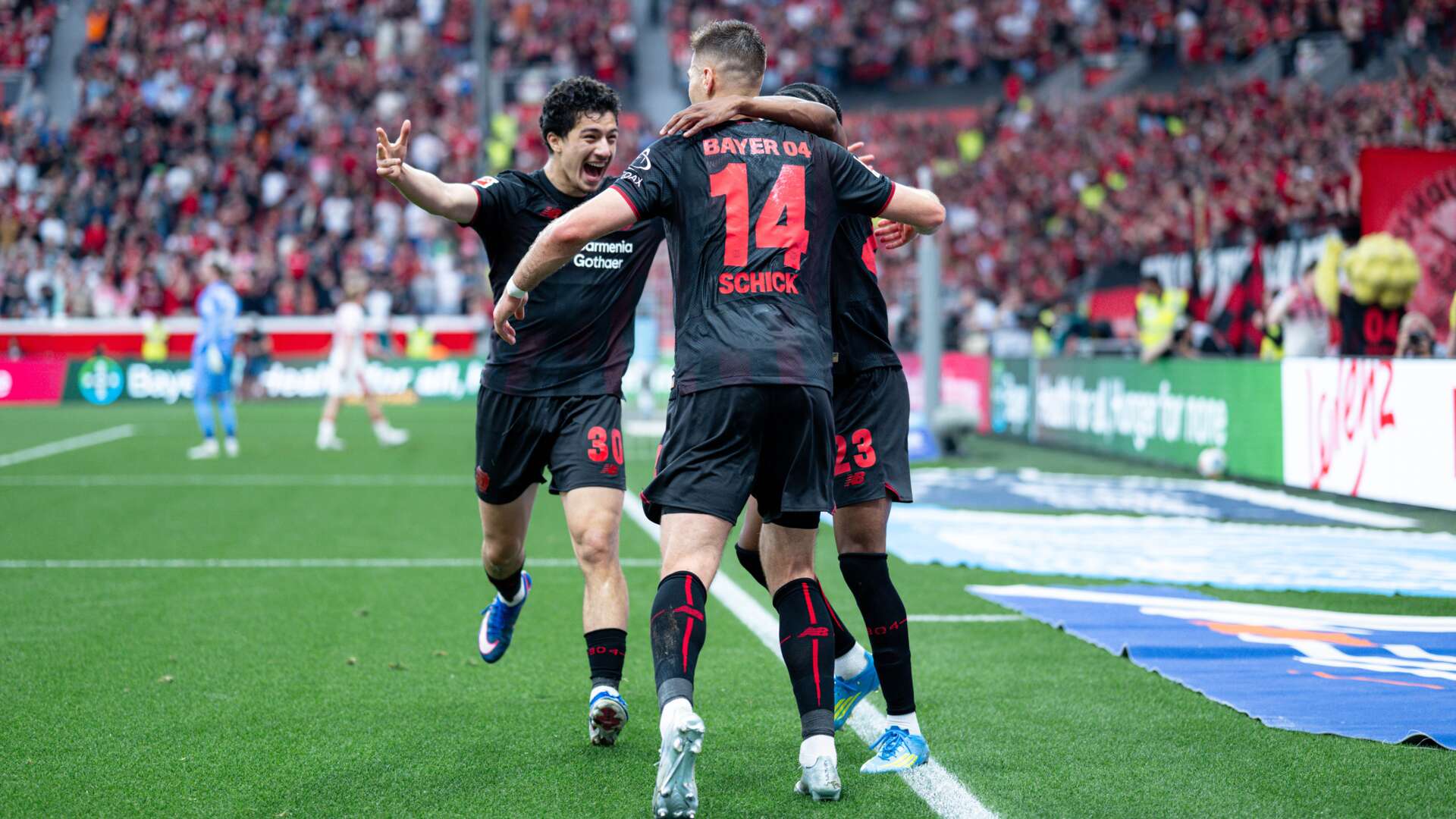 Ibrahim Maza, Patrik Schick und Nathan Tella