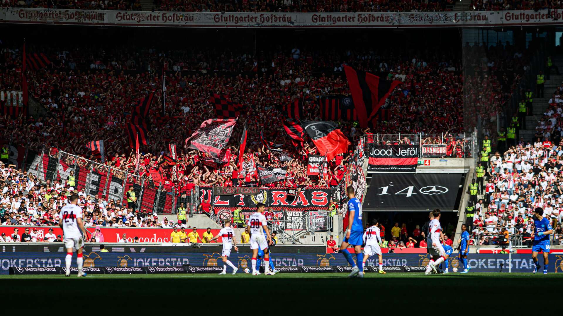 Die Bayer 04-Fans in Stuttgart