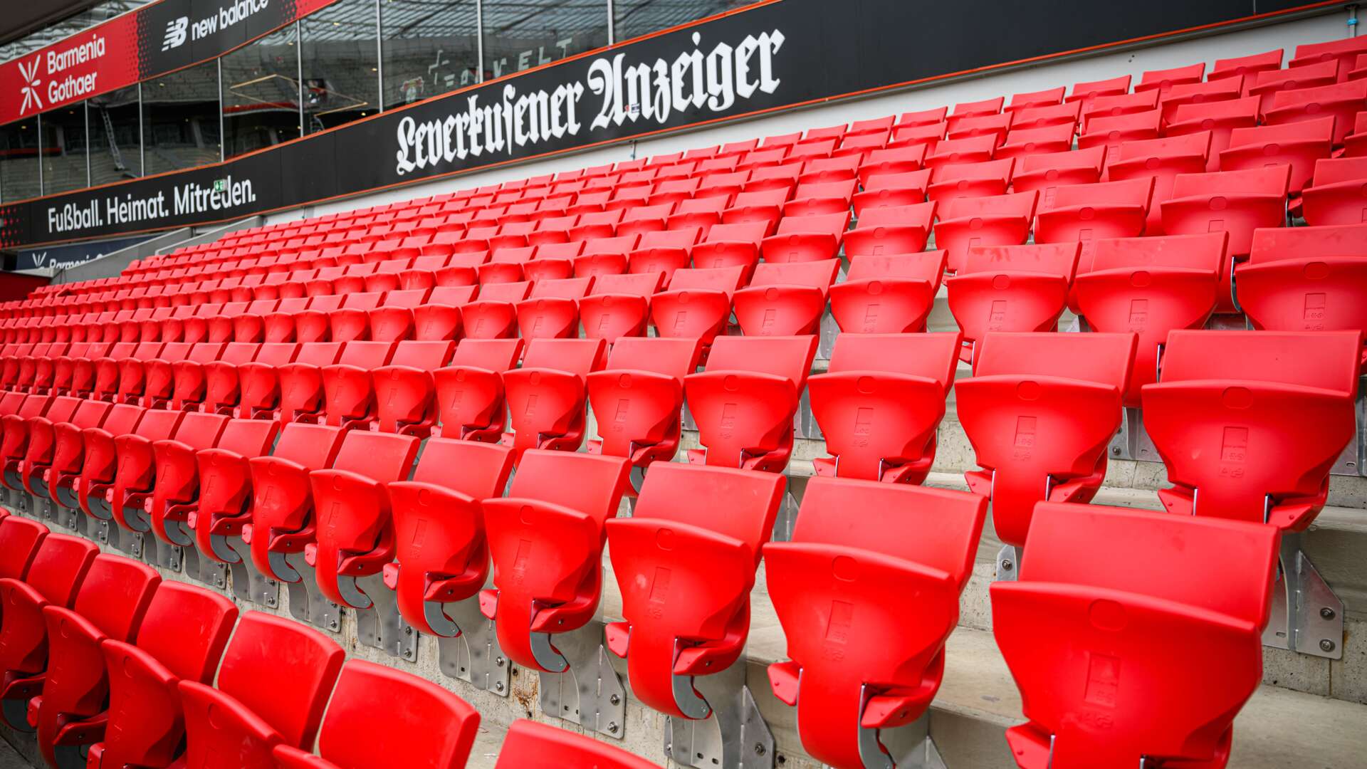 Die neu installierten Sitzschalen