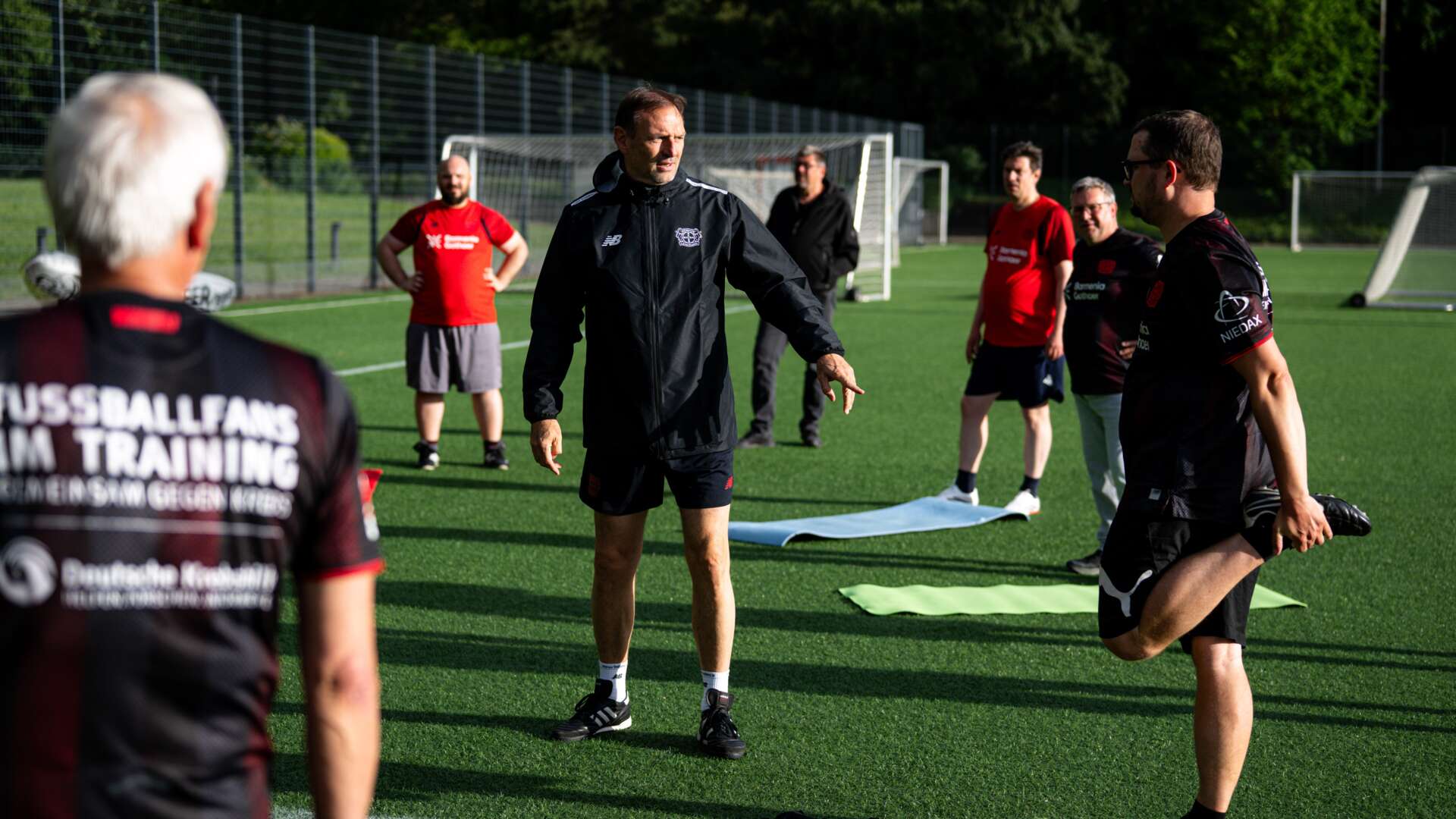 Fußballfans im Training