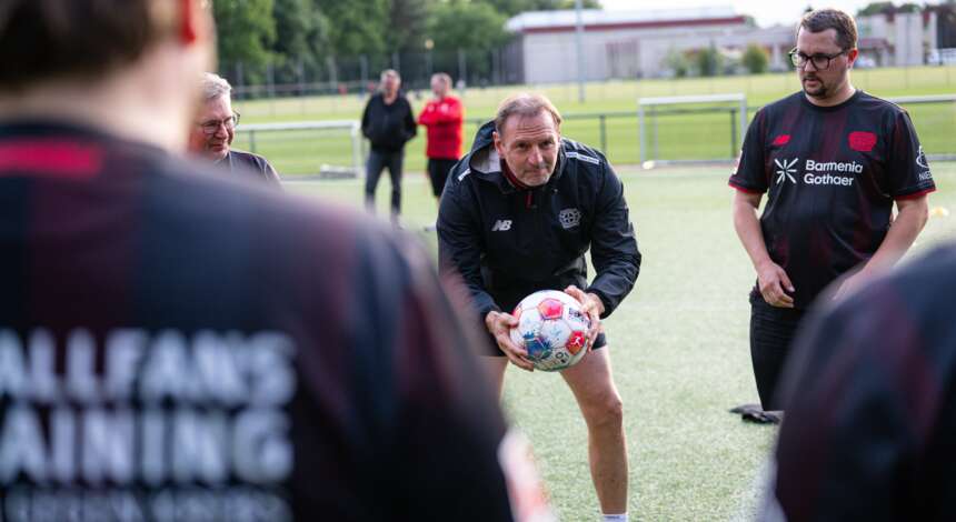 Fußballfans im Training