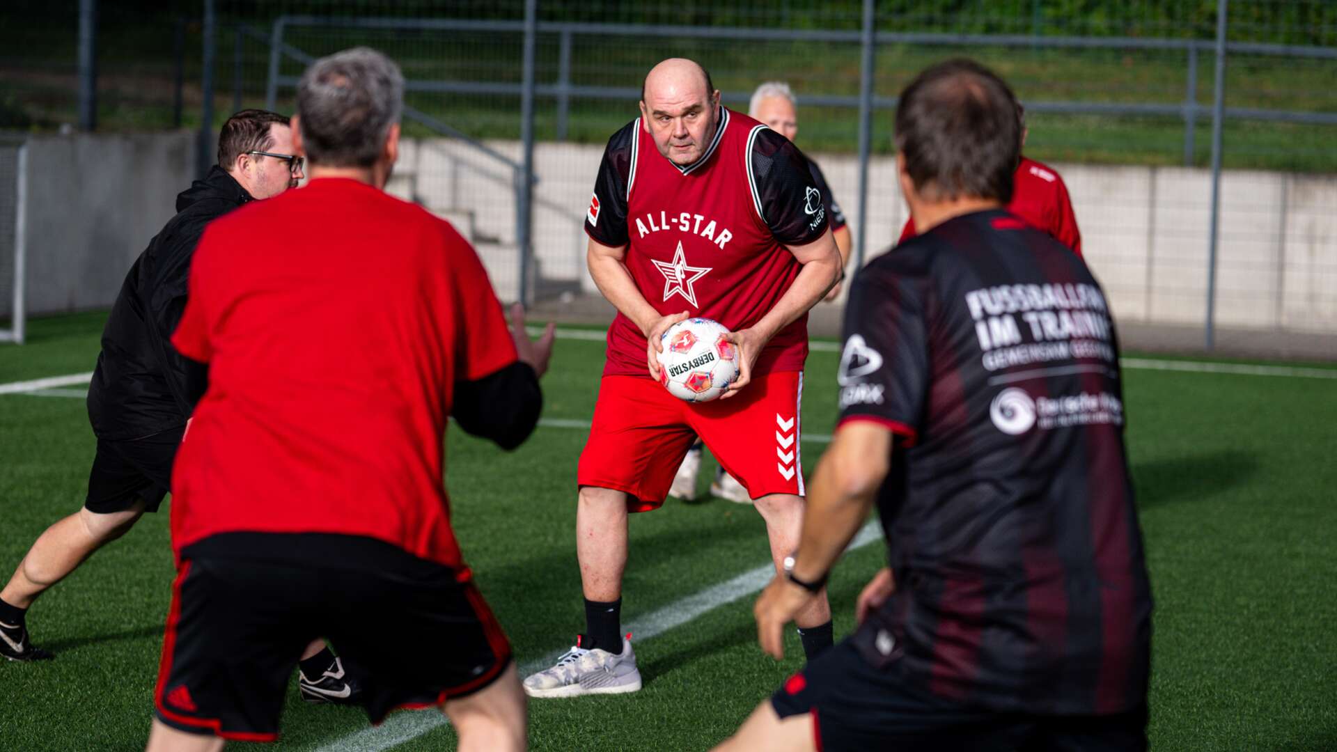 Fußballfans im Training
