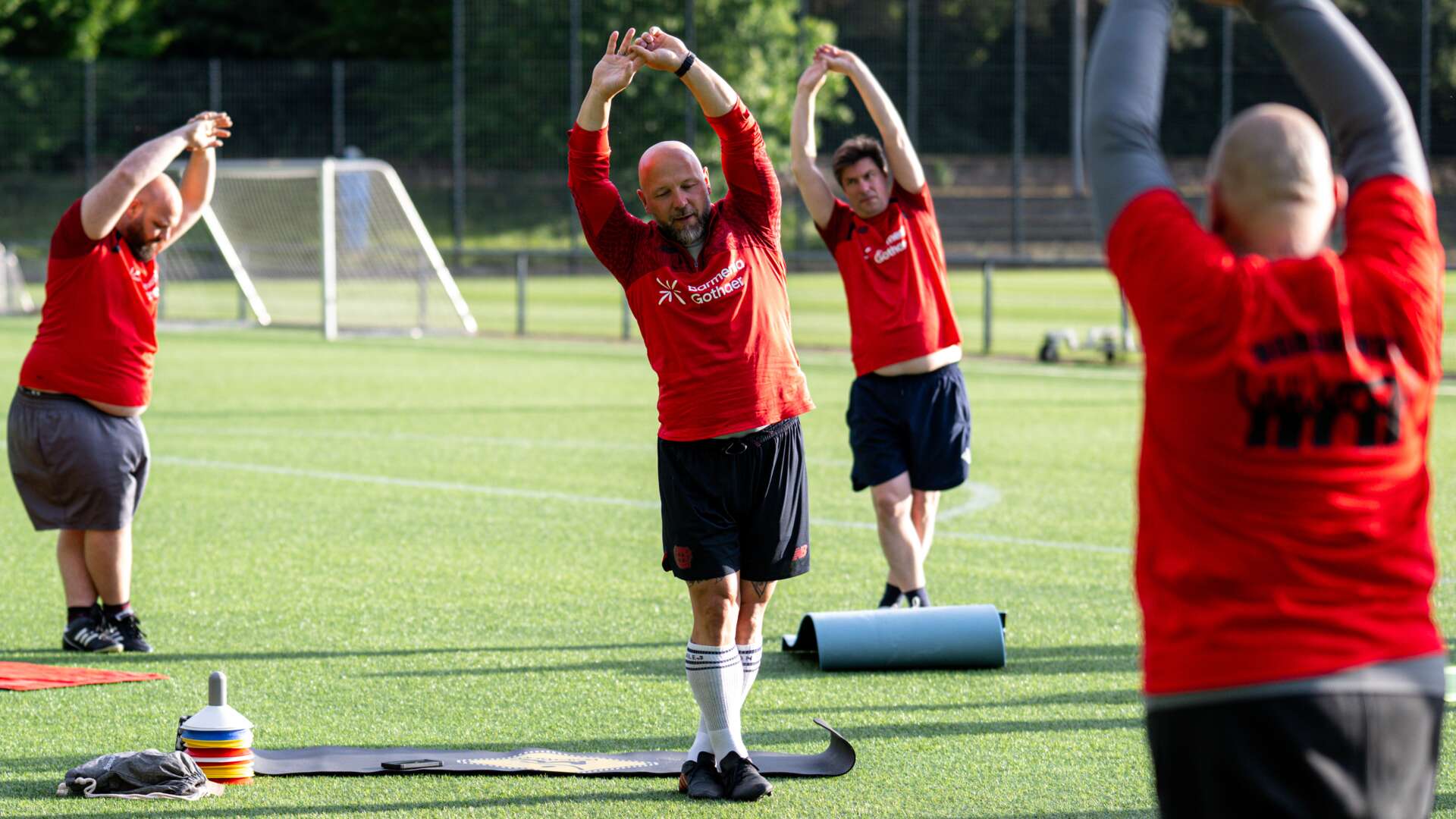 Fußballfans im Training