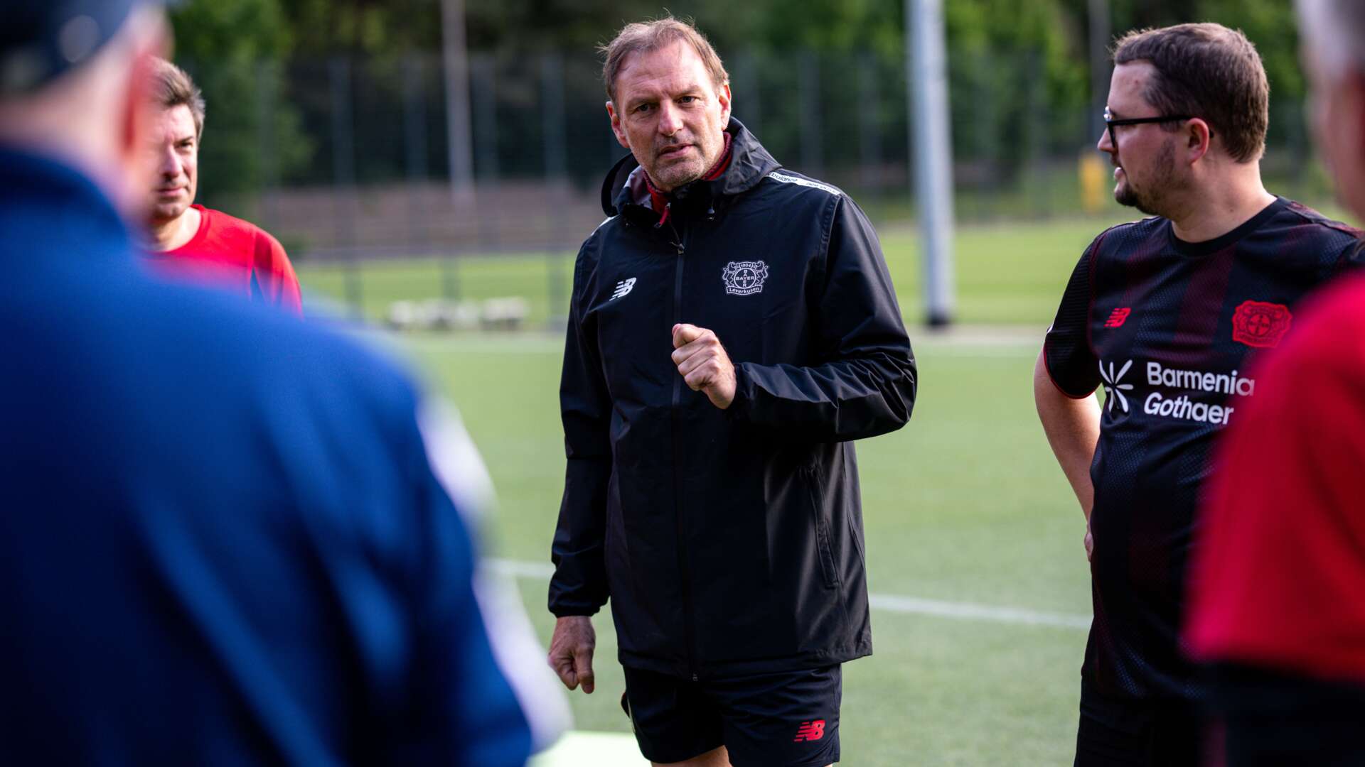 Fußballfans im Training
