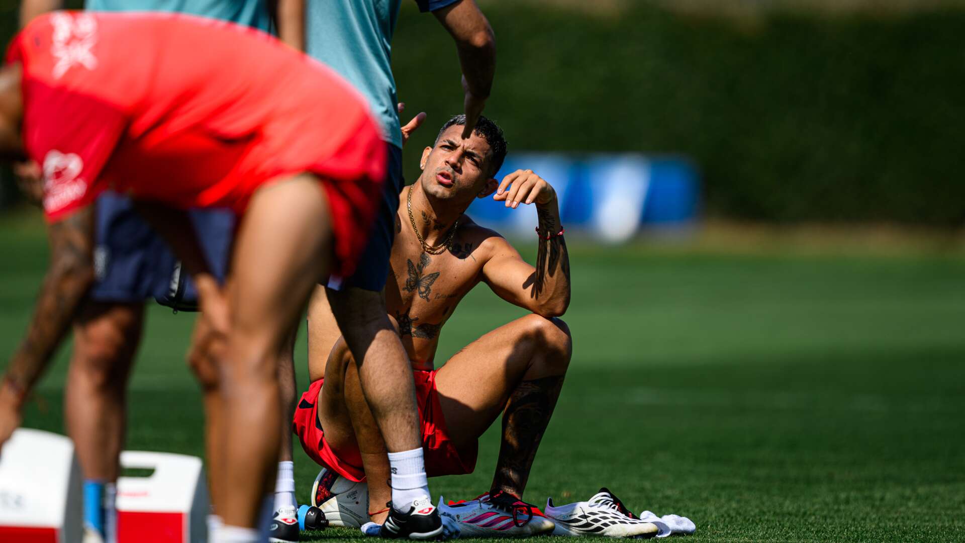 Facundo Medina im Training in Nottingham