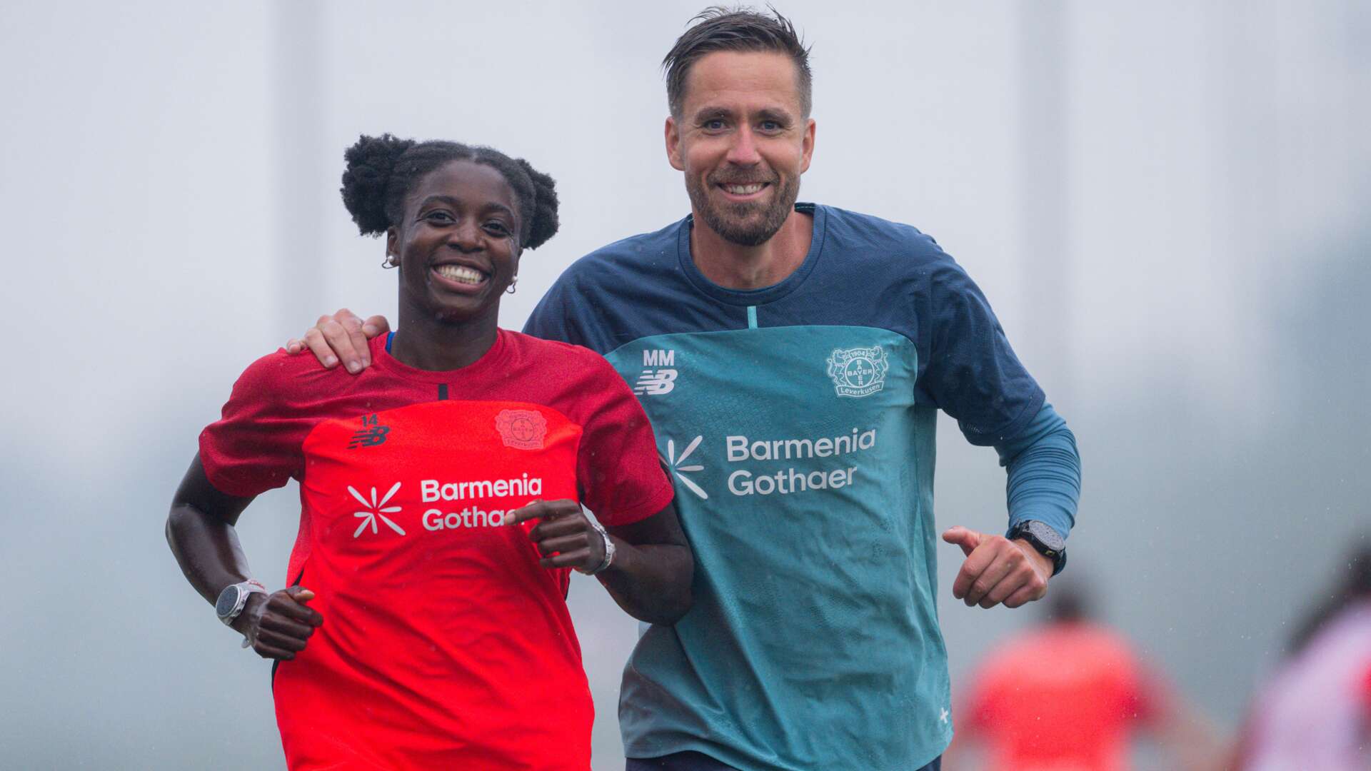 Emily Wallrabenstein und Athletiktrainer Maurice Mülder